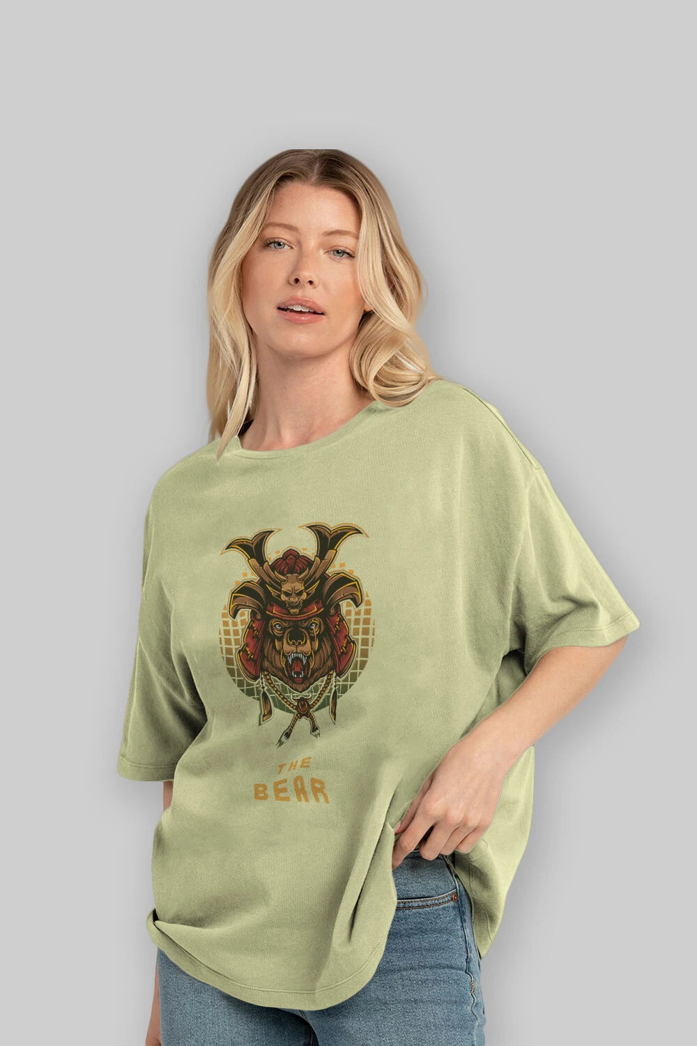 The Bear 2 Ön Baskılı Oversize t-shirt Erkek Kadın Unisex %100 Pamuk