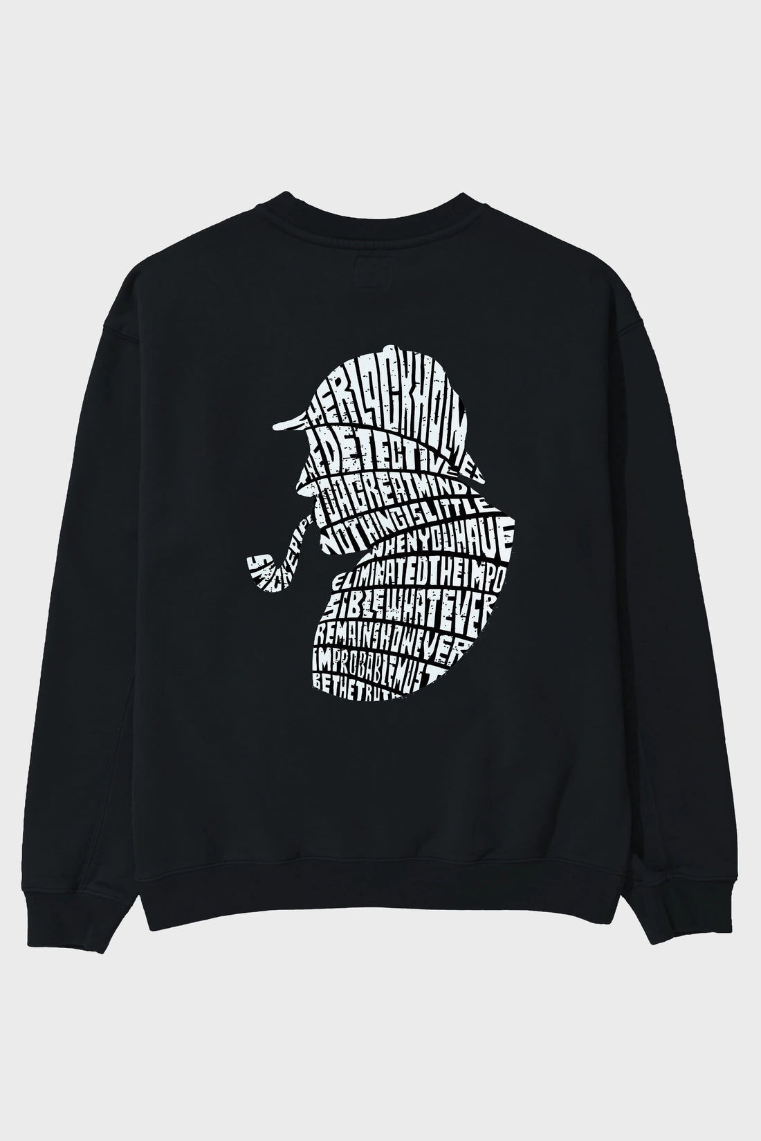 Holmes Arka Baskılı Oversize Sweatshirt Erkek Kadın Unisex