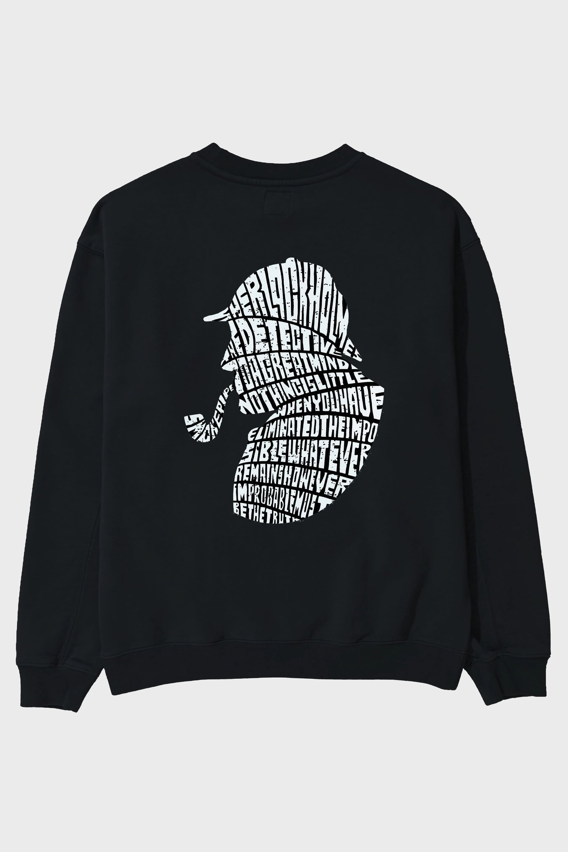 Holmes Arka Baskılı Oversize Sweatshirt Erkek Kadın Unisex