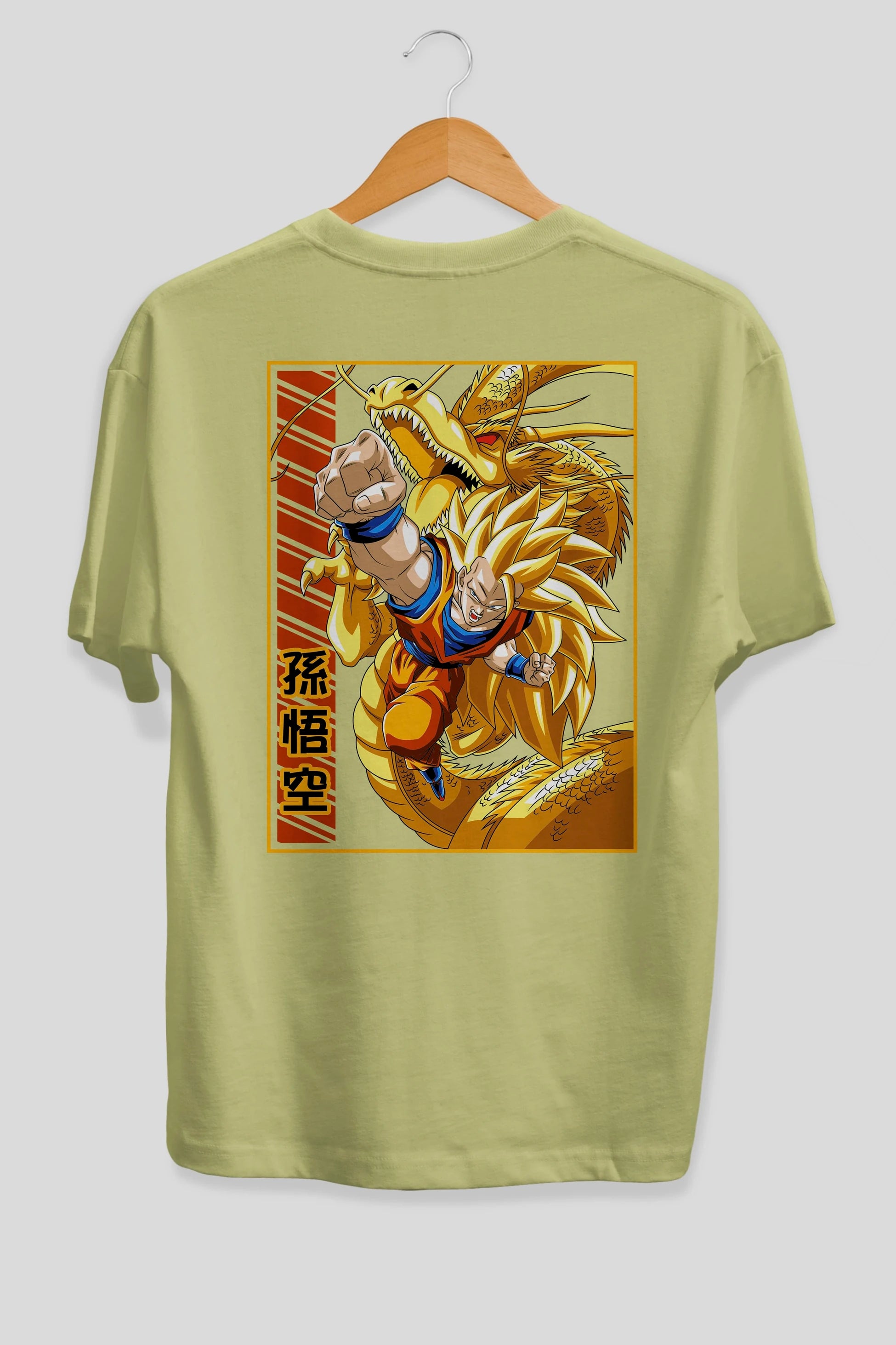 DragonBall Goku Anime Arka Baskılı Oversize t-shirt Erkek Kadın Unisex