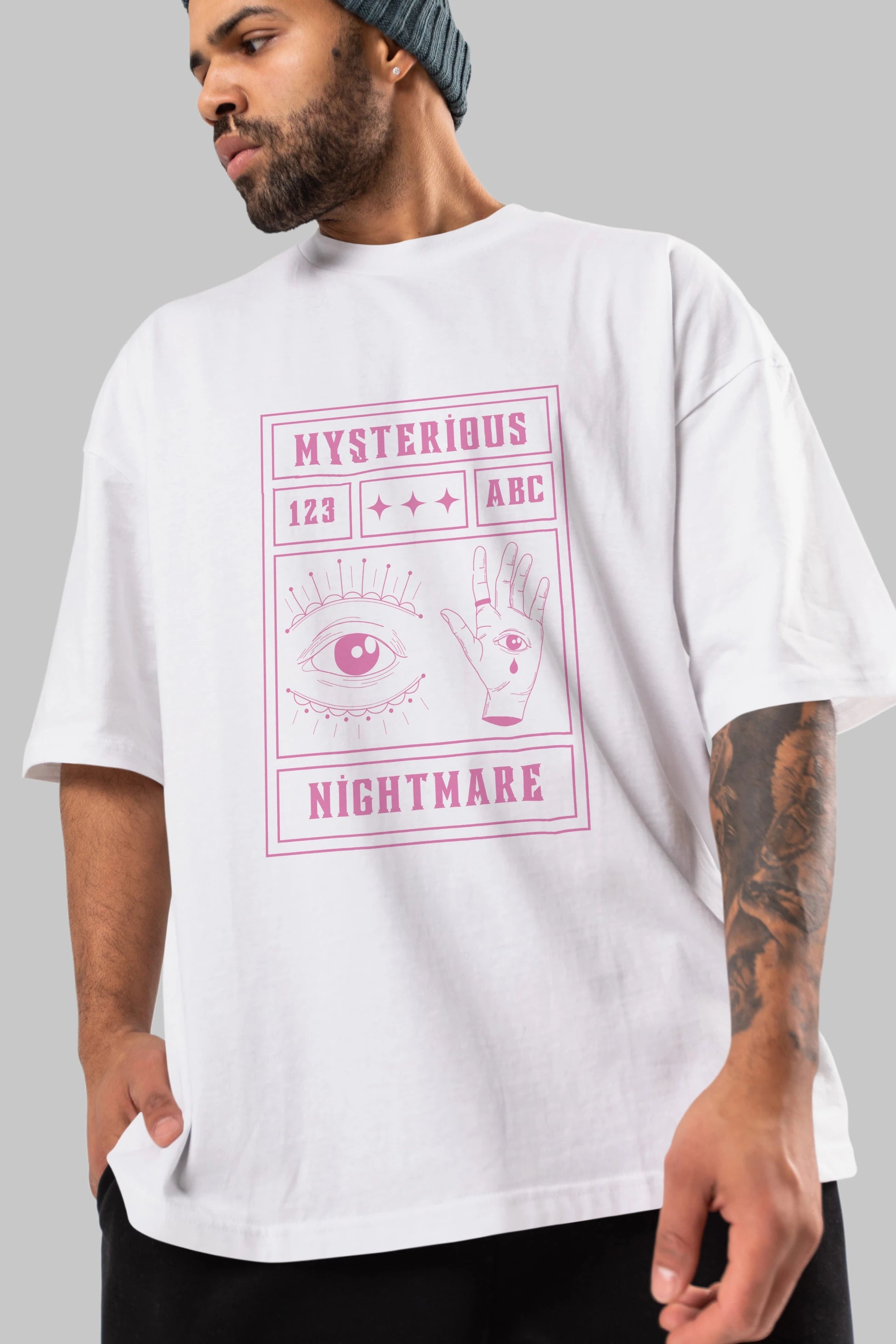 Mysterious Nightmare Ön Baskılı Oversize t-shirt Erkek Kadın Unisex