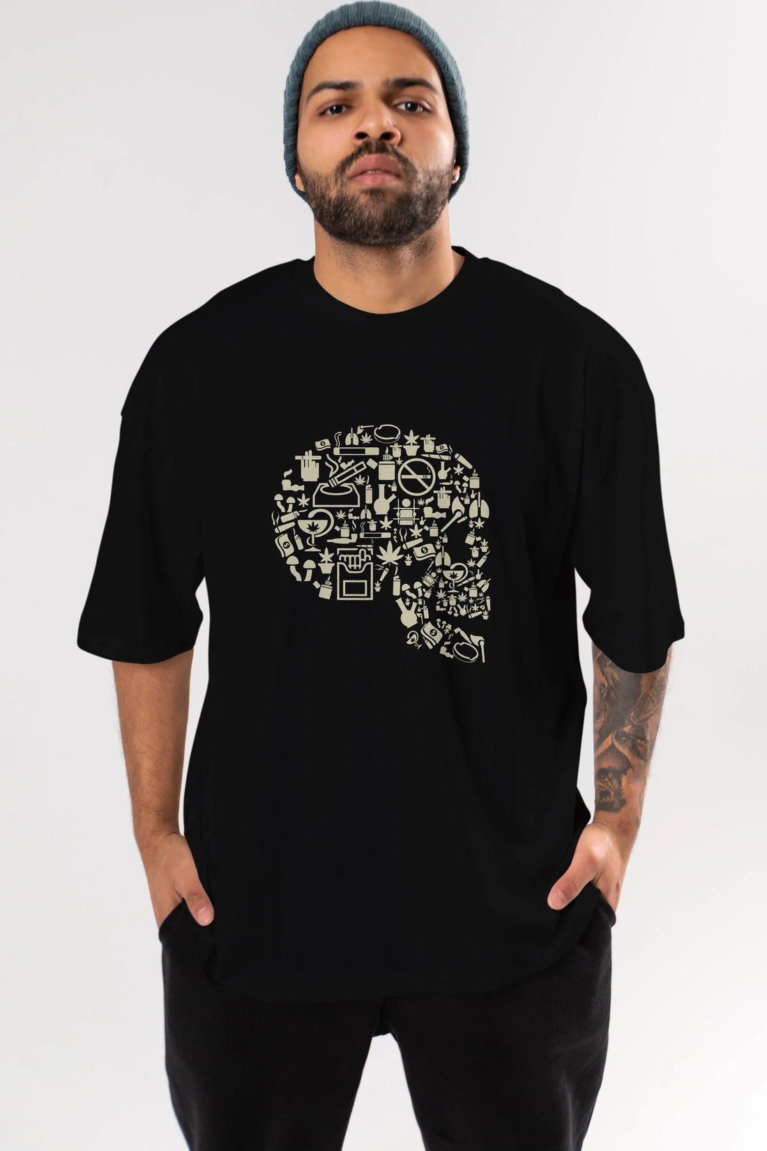 Smoking Kills Ön Baskılı Oversize t-shirt %100 pamuk Erkek Kadın Unisex