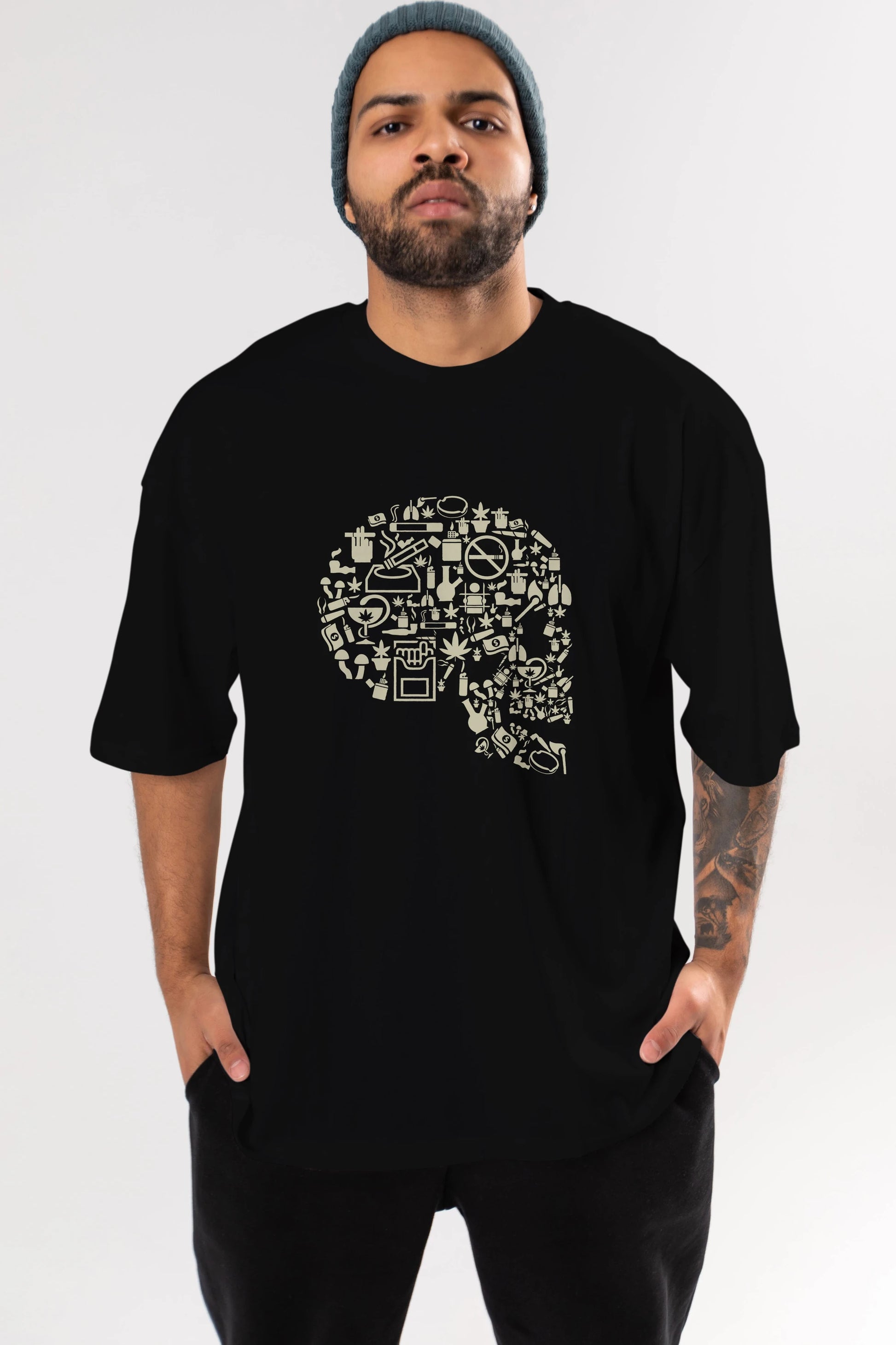 Smoking Kills Ön Baskılı Oversize t-shirt %100 pamuk Erkek Kadın Unisex