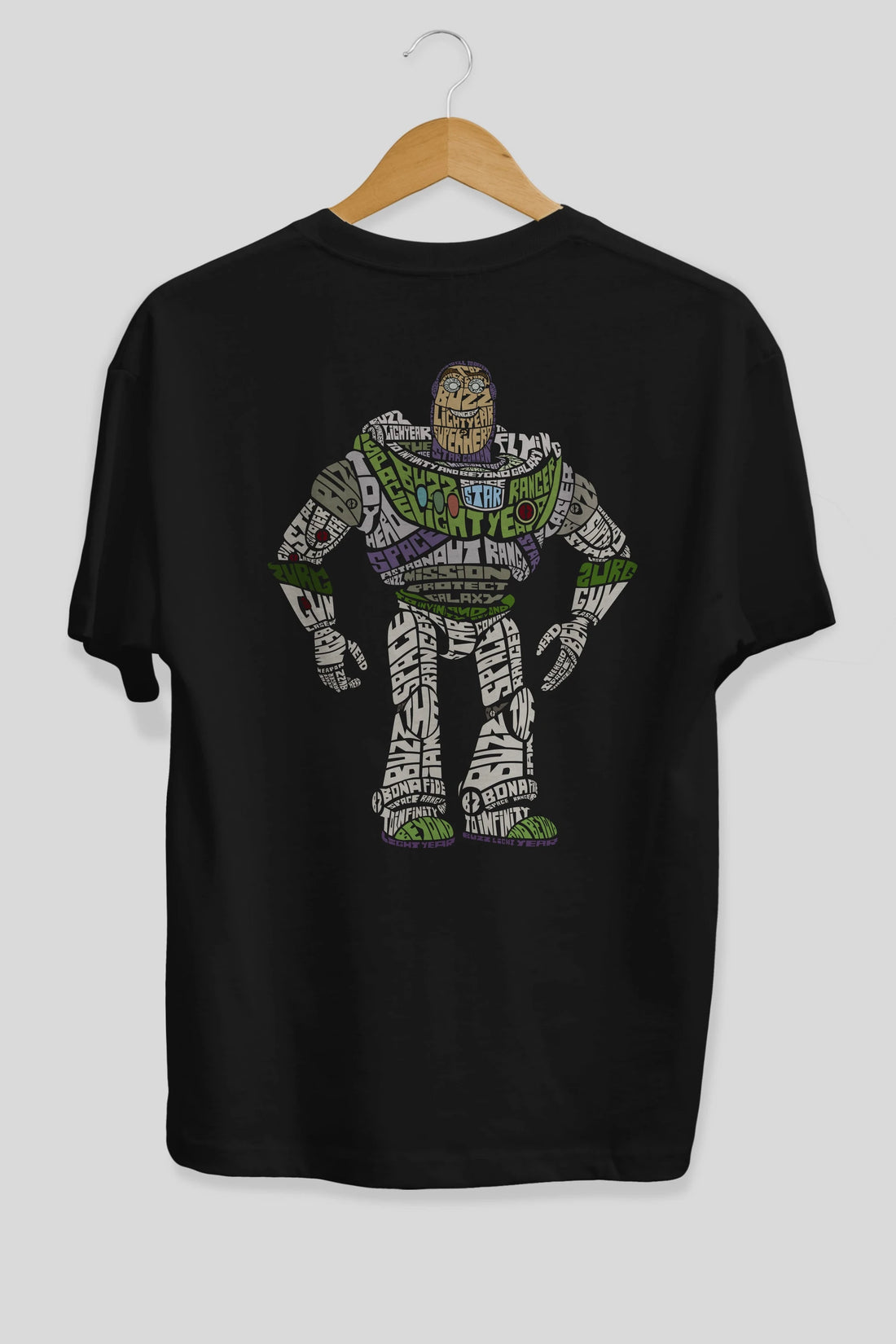 Buzz Arka Baskılı Oversize t-shirt %100 pamuk Erkek Kadın Unisex