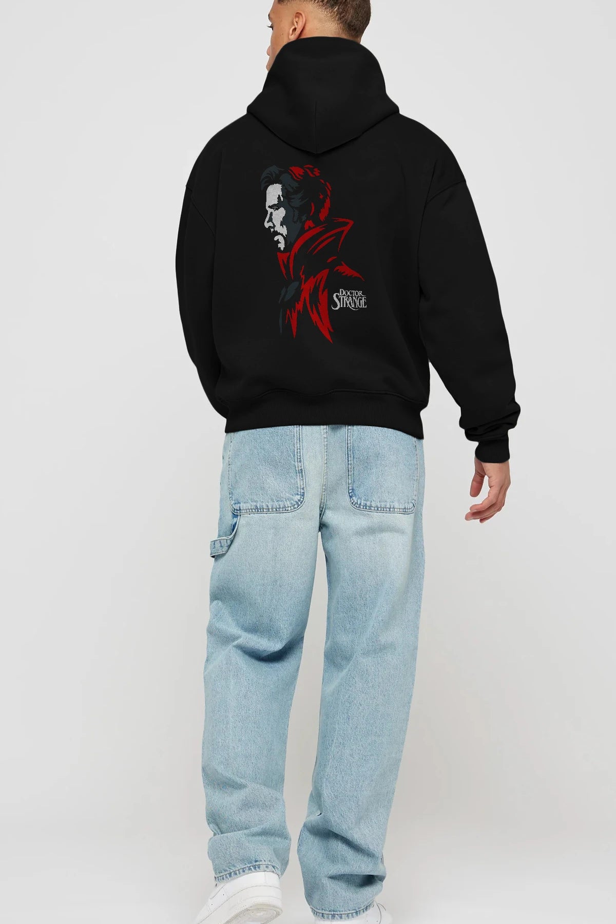 Doctor Strange (2) Arka Baskılı Hoodie Oversize Kapüşonlu Sweatshirt Erkek Kadın Unisex