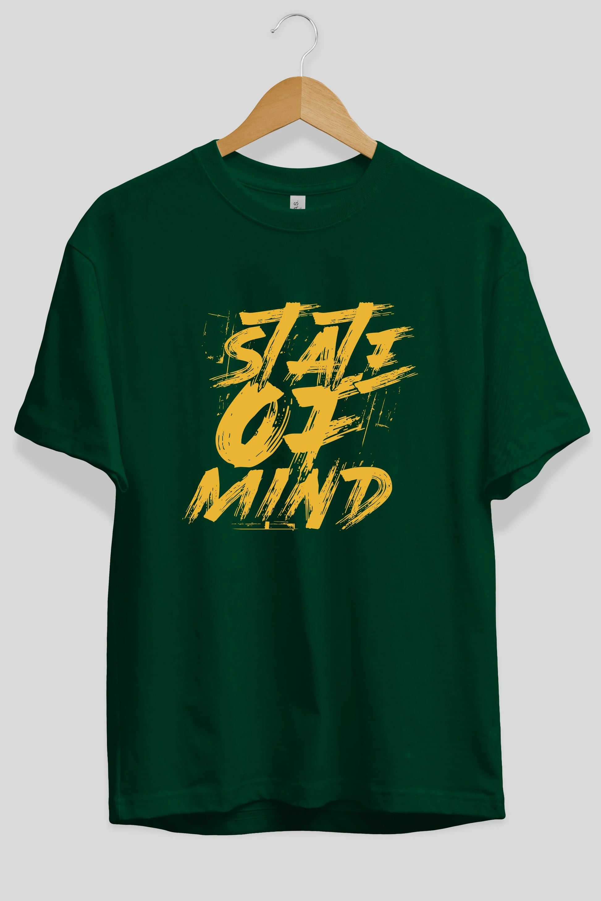 State on Mind Ön Baskılı Oversize t-shirt Erkek Kadın Unisex