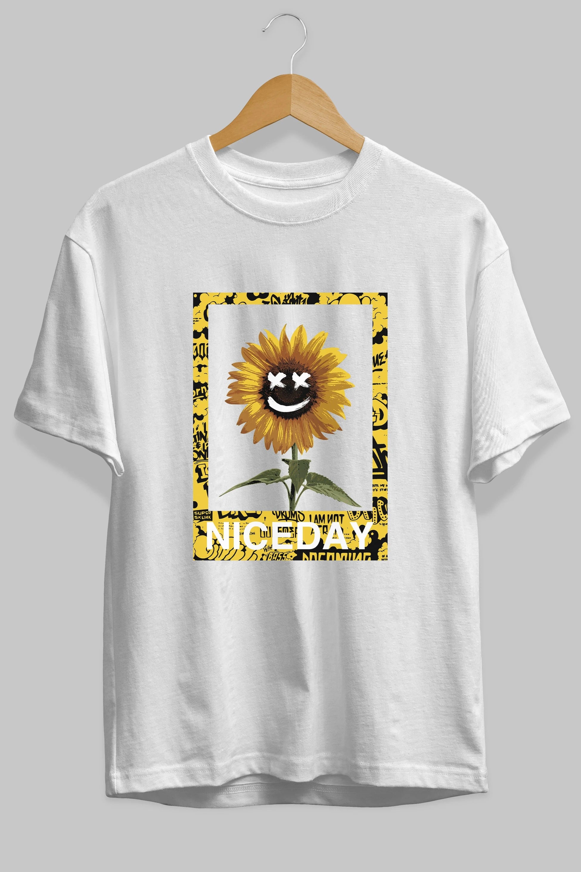 Niceday Streewear Ön Baskılı Oversize t-shirt Erkek Kadın Unisex