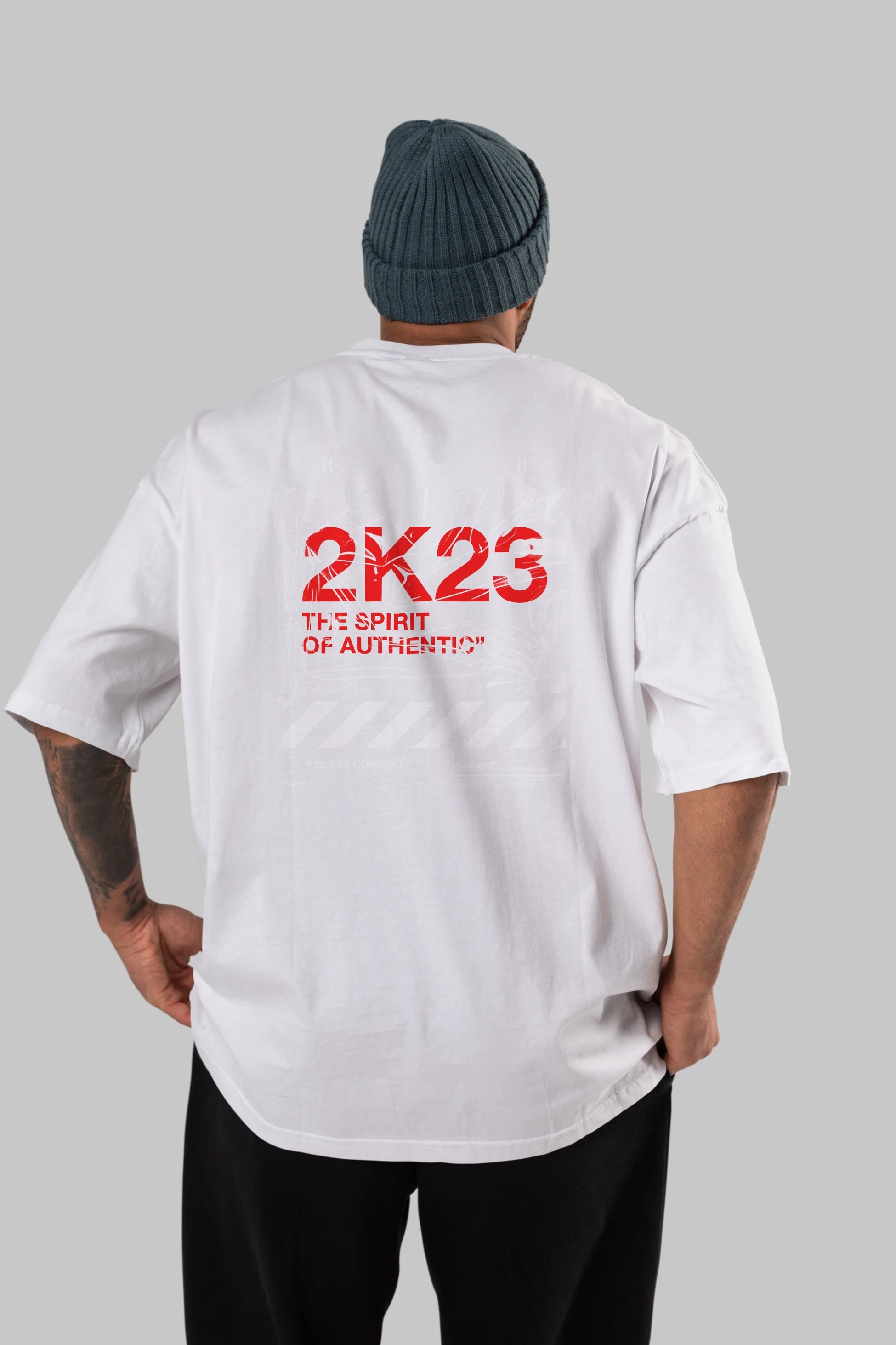 The Spirit Arka Baskılı Oversize t-shirt Erkek Kadın Unisex