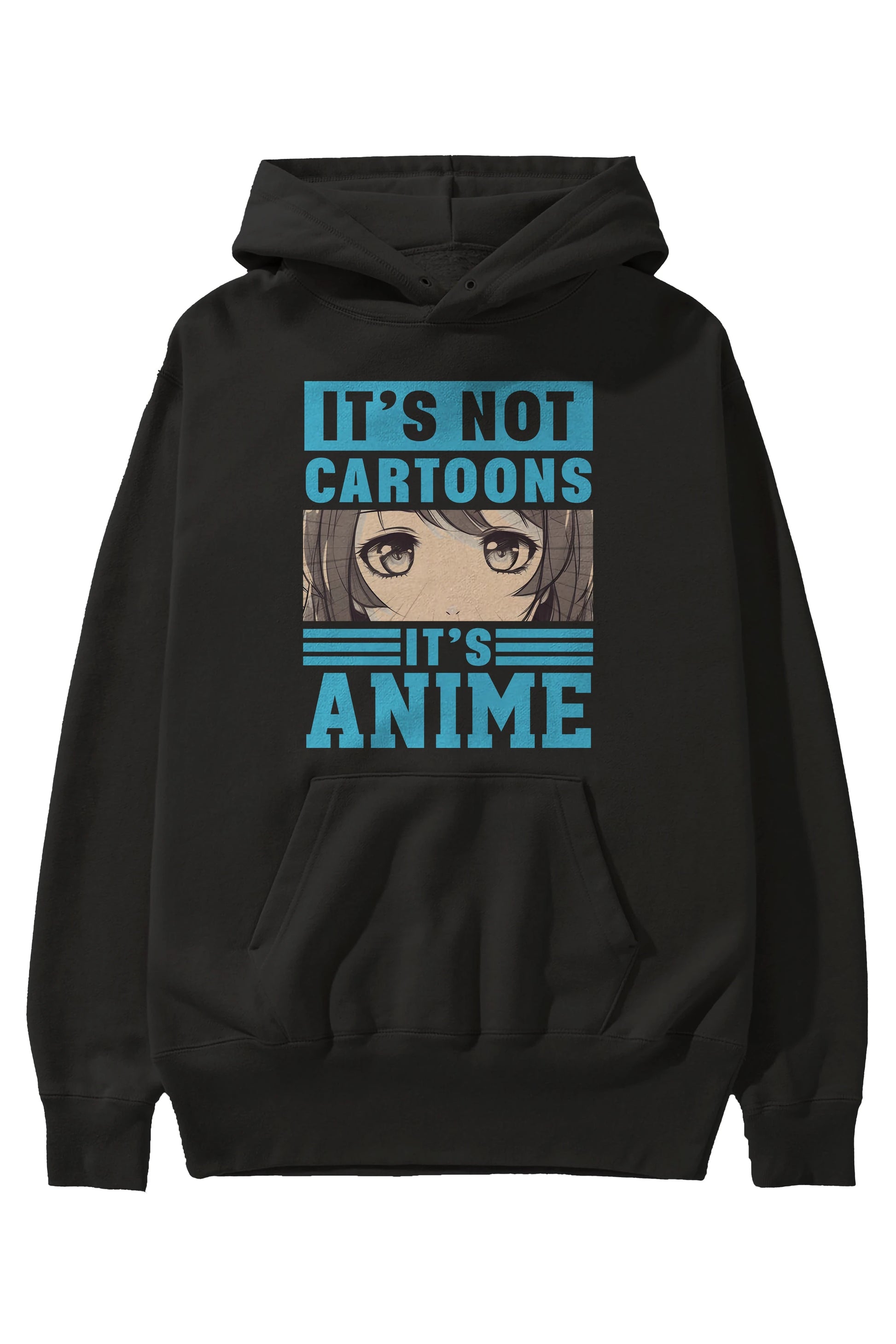 Its Anime Anime Ön Baskılı Hoodie Oversize Kapüşonlu Sweatshirt Erkek Kadın Unisex