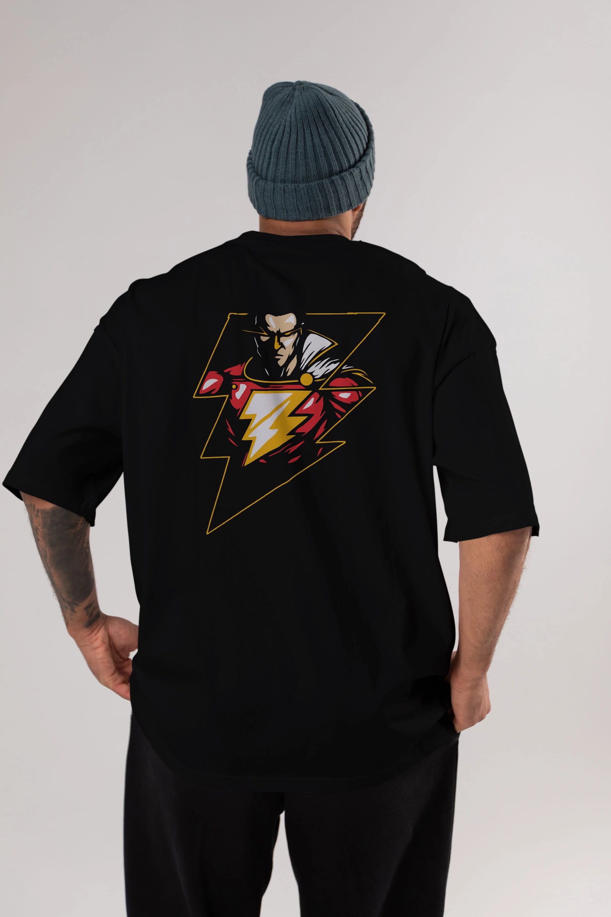 Flash Avengers (3) Arka Baskılı Oversize t-shirt Erkek Kadın Unisex %100 Pamuk Bisiklet Yaka tişort