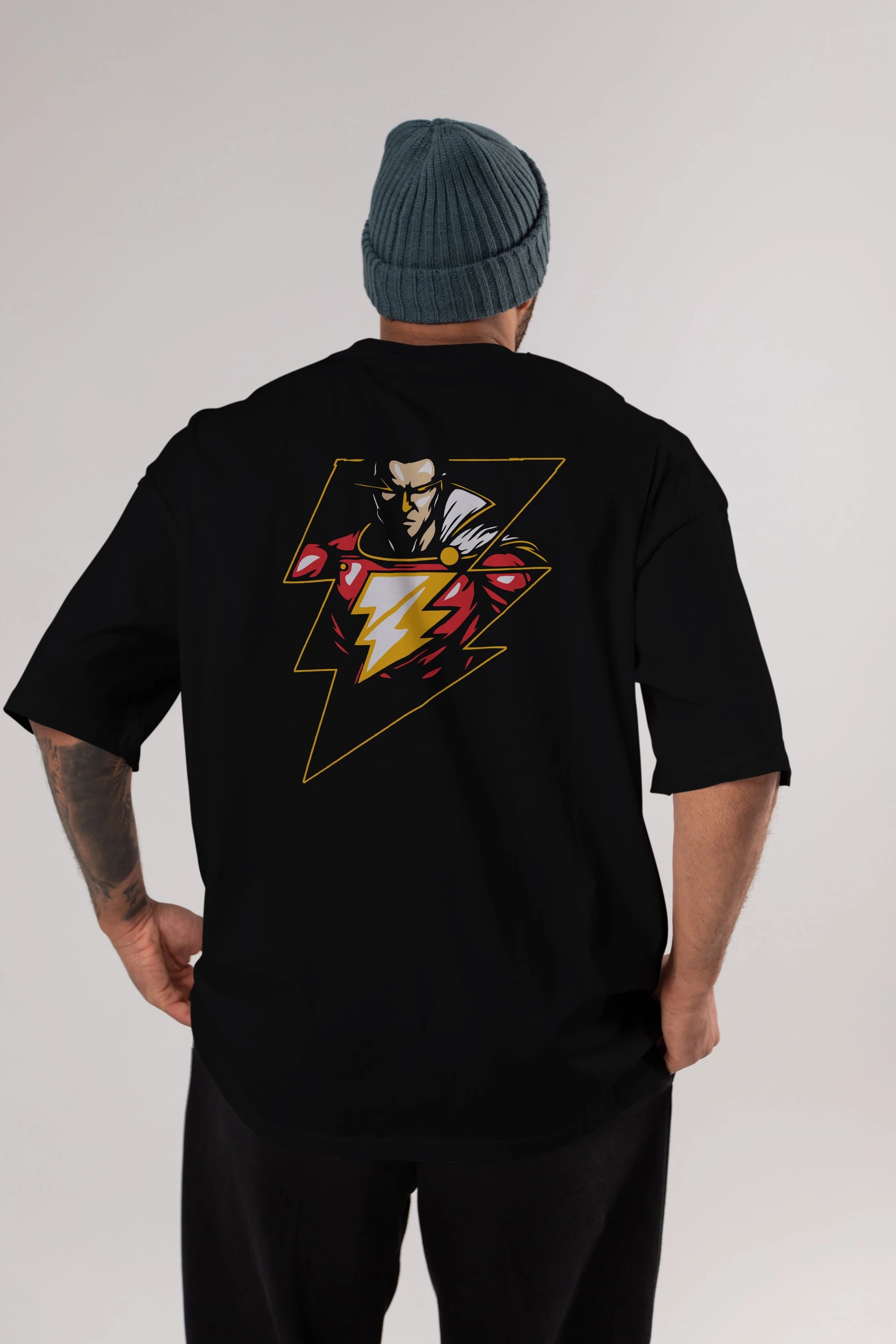 Flash Avengers (3) Arka Baskılı Oversize t-shirt Erkek Kadın Unisex %100 Pamuk Bisiklet Yaka tişort