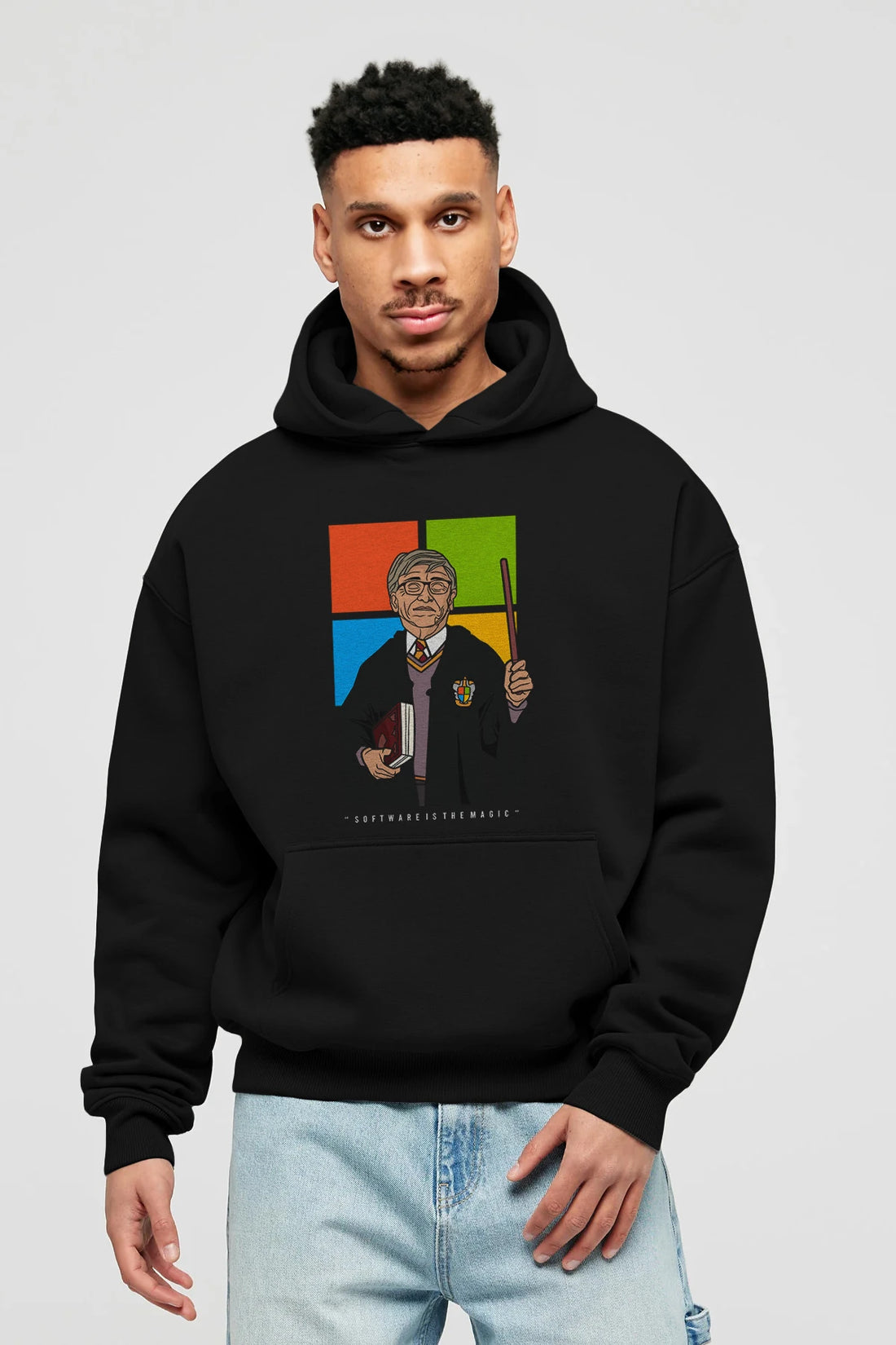 Harry Potter Gates Ön Baskılı Hoodie Oversize Kapüşonlu Sweatshirt Erkek Kadın Unisex
