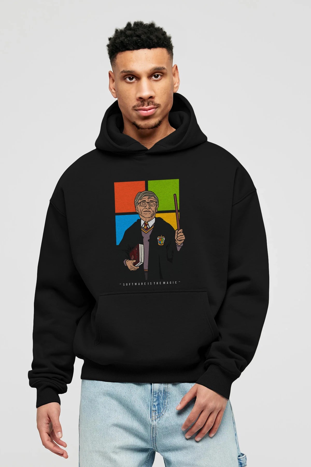 Harry Potter Gates Ön Baskılı Hoodie Oversize Kapüşonlu Sweatshirt Erkek Kadın Unisex