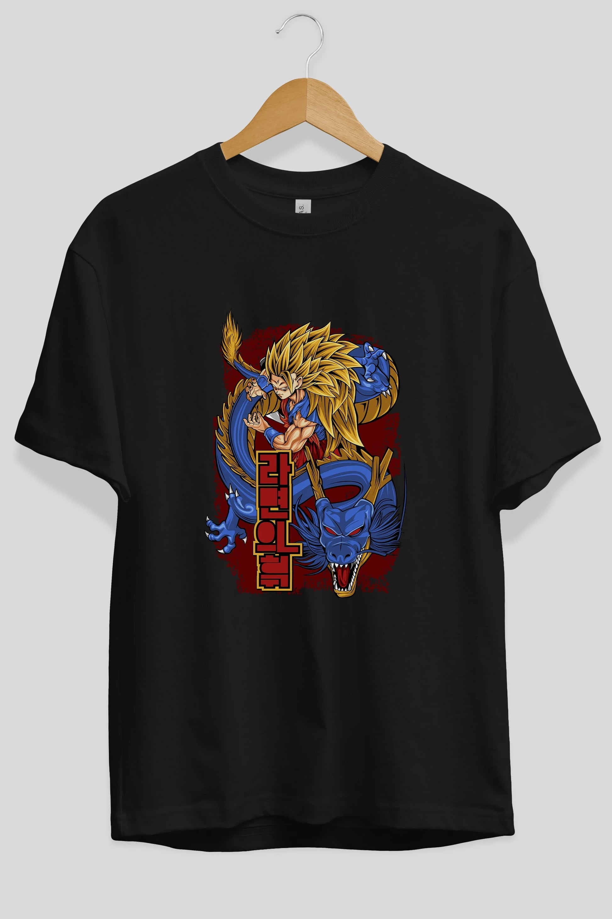 DRAGON BALL Z Anime Ön Baskılı Oversize t-shirt %100 pamuk Erkek Kadın Unisex