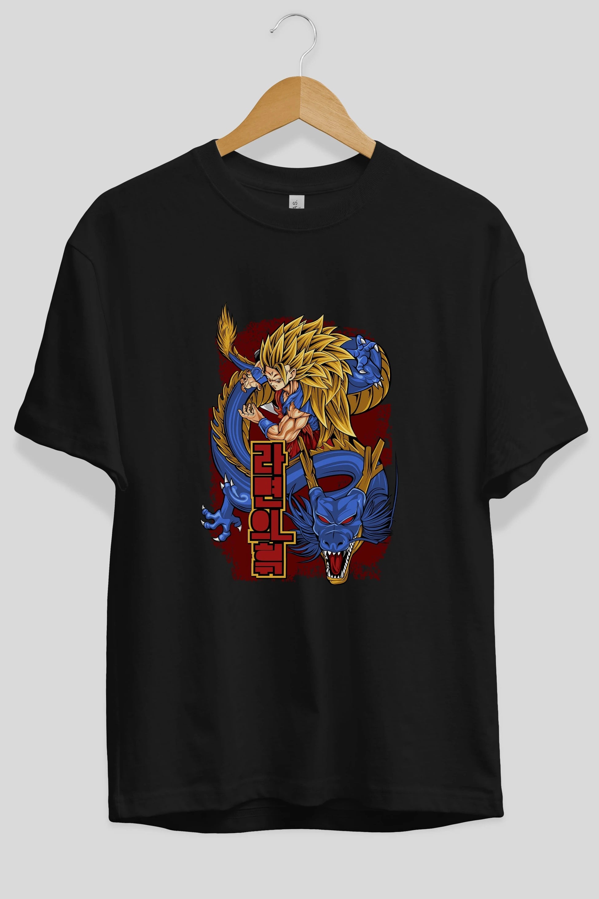 DRAGON BALL Z Anime Ön Baskılı Oversize t-shirt %100 pamuk Erkek Kadın Unisex