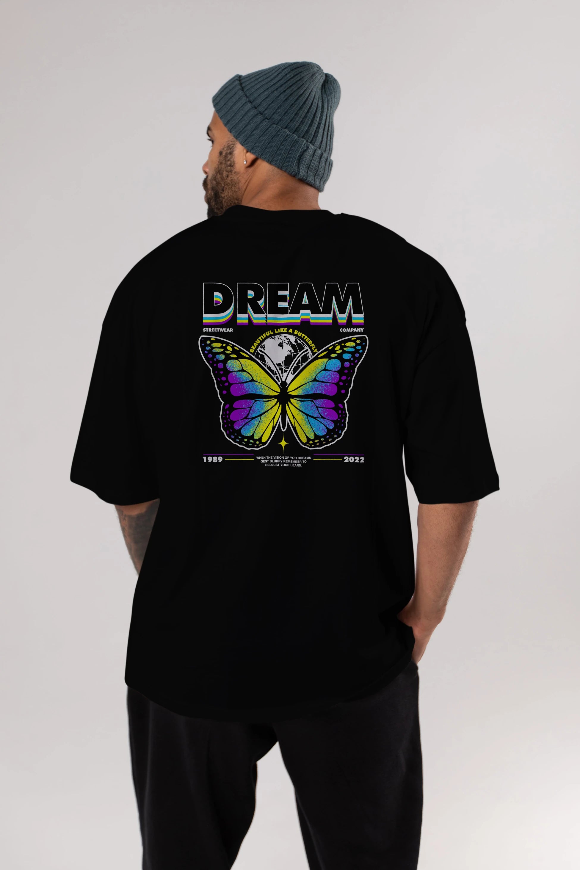 Dream Company Arka Baskılı Oversize t-shirt Erkek Kadın Unisex