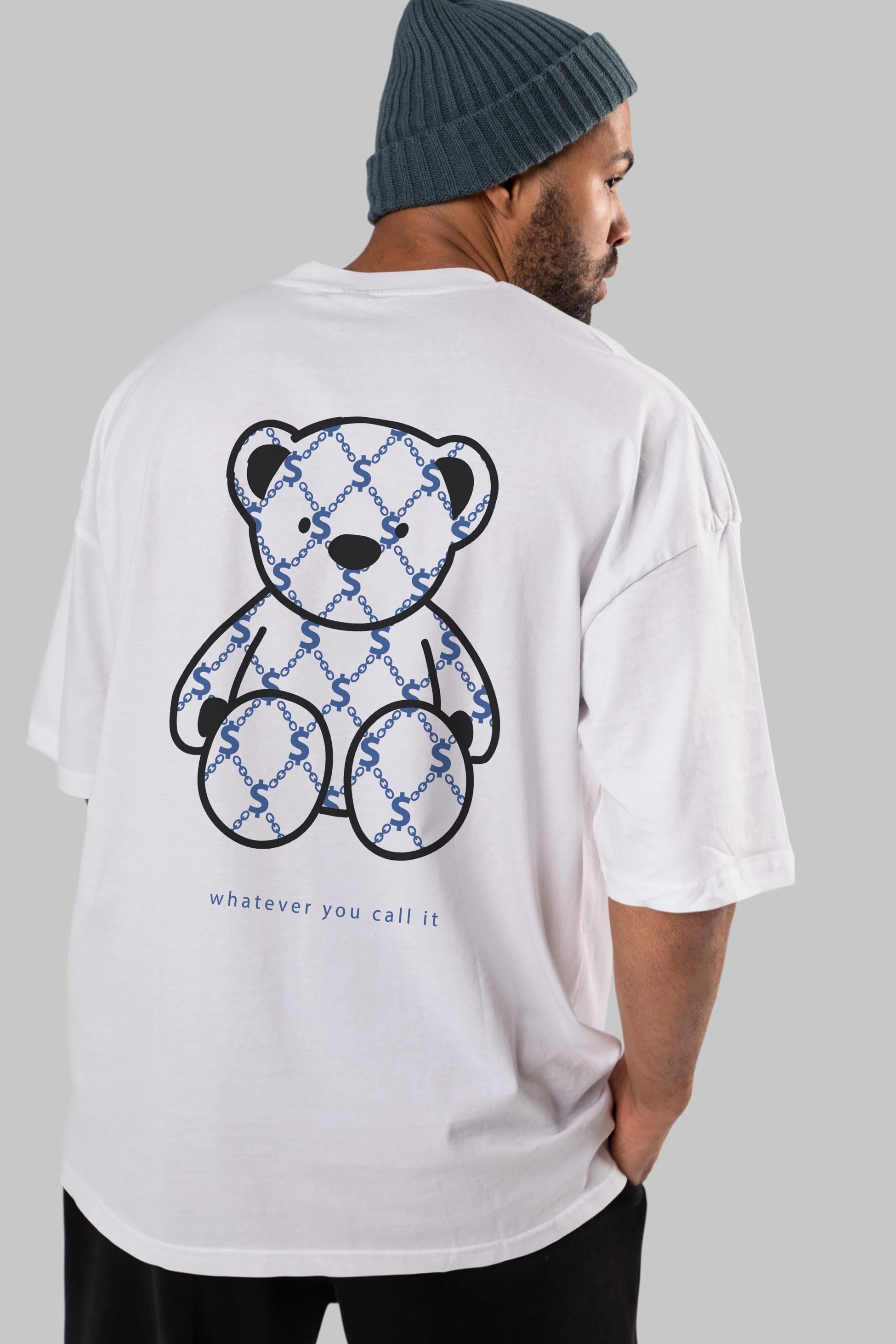 Whatever you Bear Arka Baskılı Oversize t-shirt Erkek Kadın Unisex