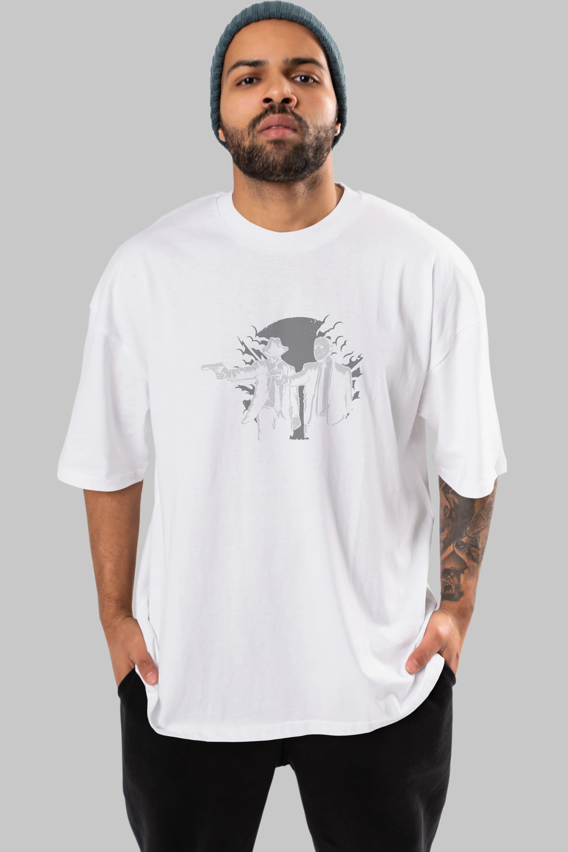 Pulp Killer Ön Baskılı Oversize t-shirt Erkek Kadın Unisex %100 Pamuk tişort
