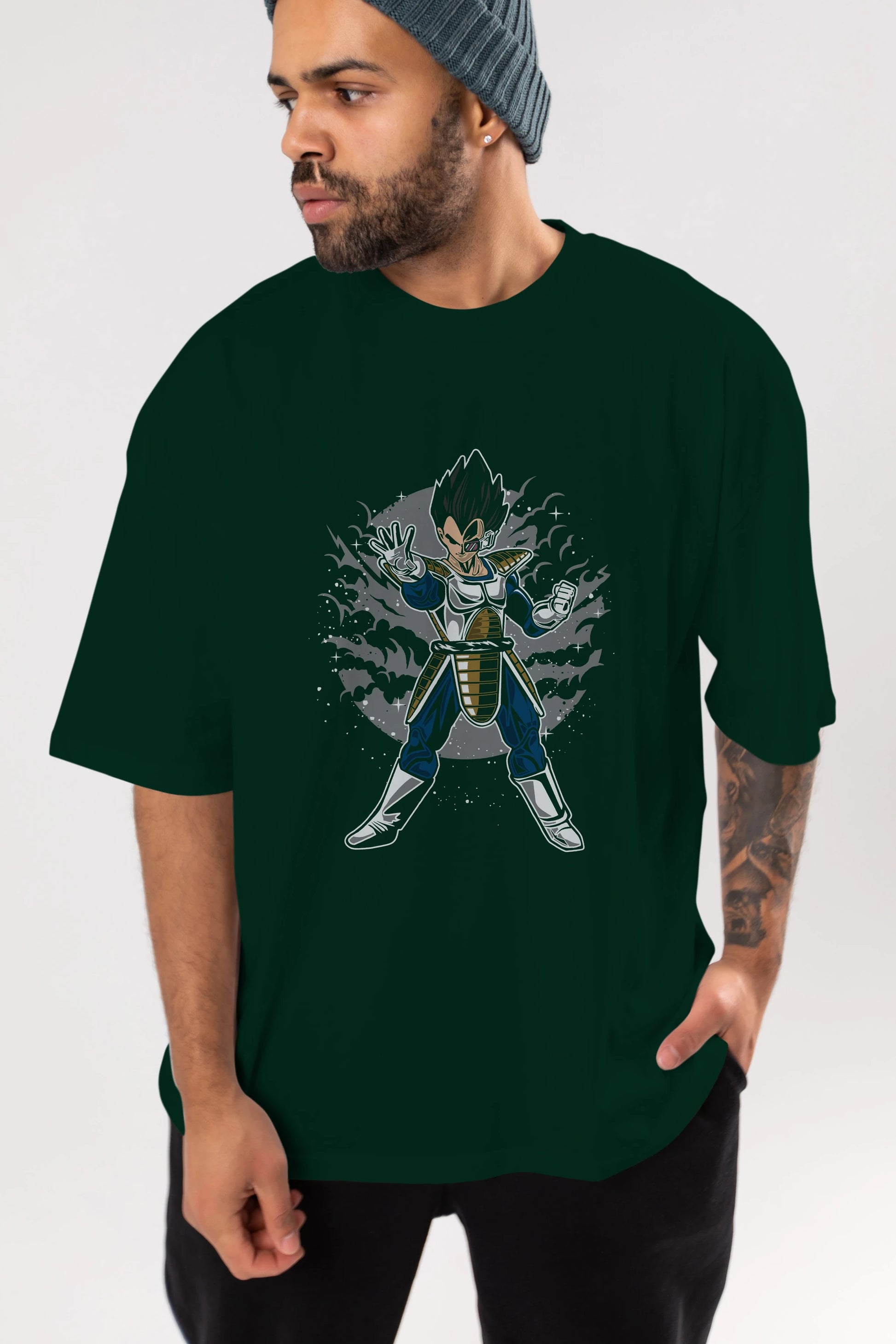 VEGETA Ön Baskılı Oversize t-shirt Erkek Kadın Unisex %100 Pamuk tişort