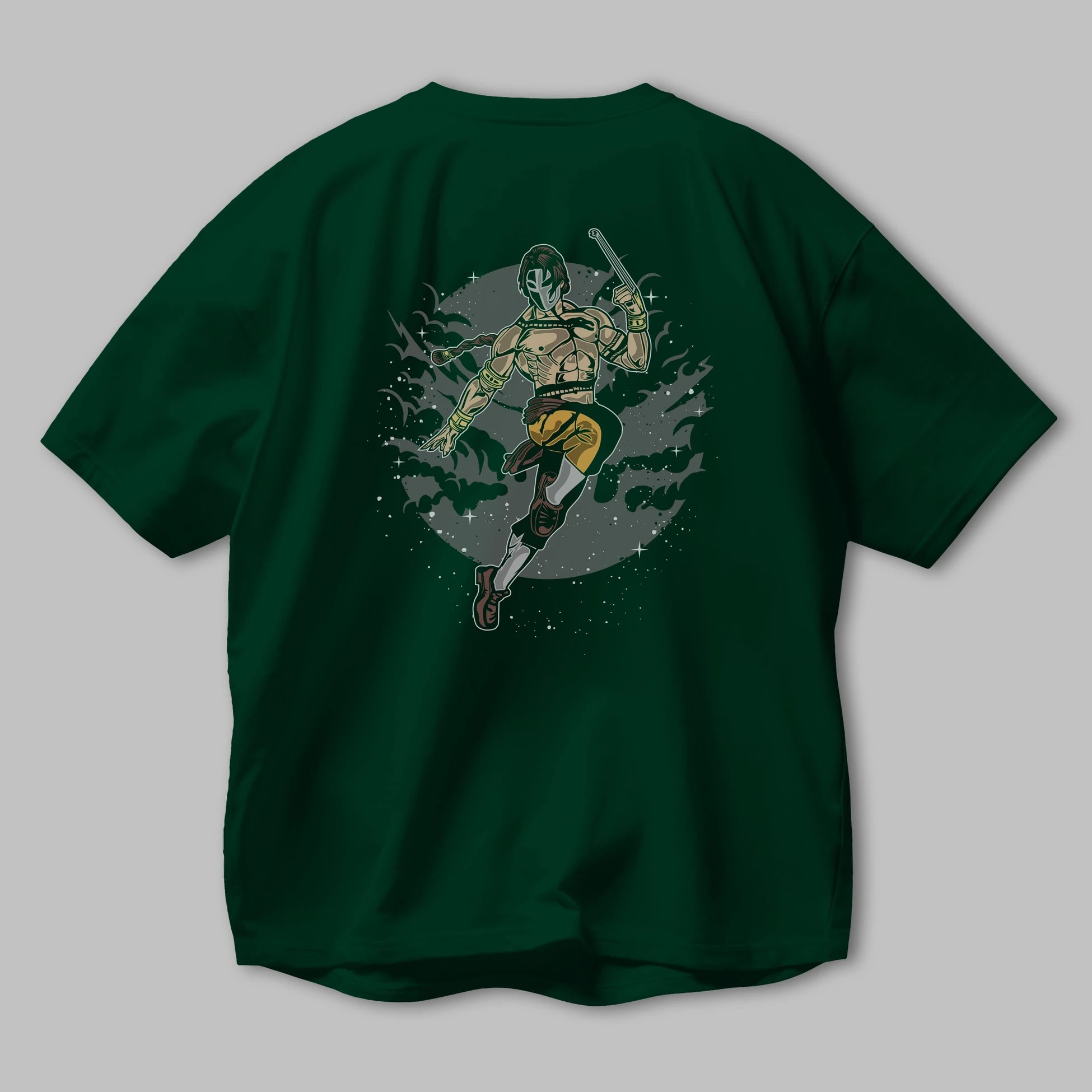 Vega Arka Baskılı Oversize t-shirt Erkek Kadın Unisex %100 Pamuk