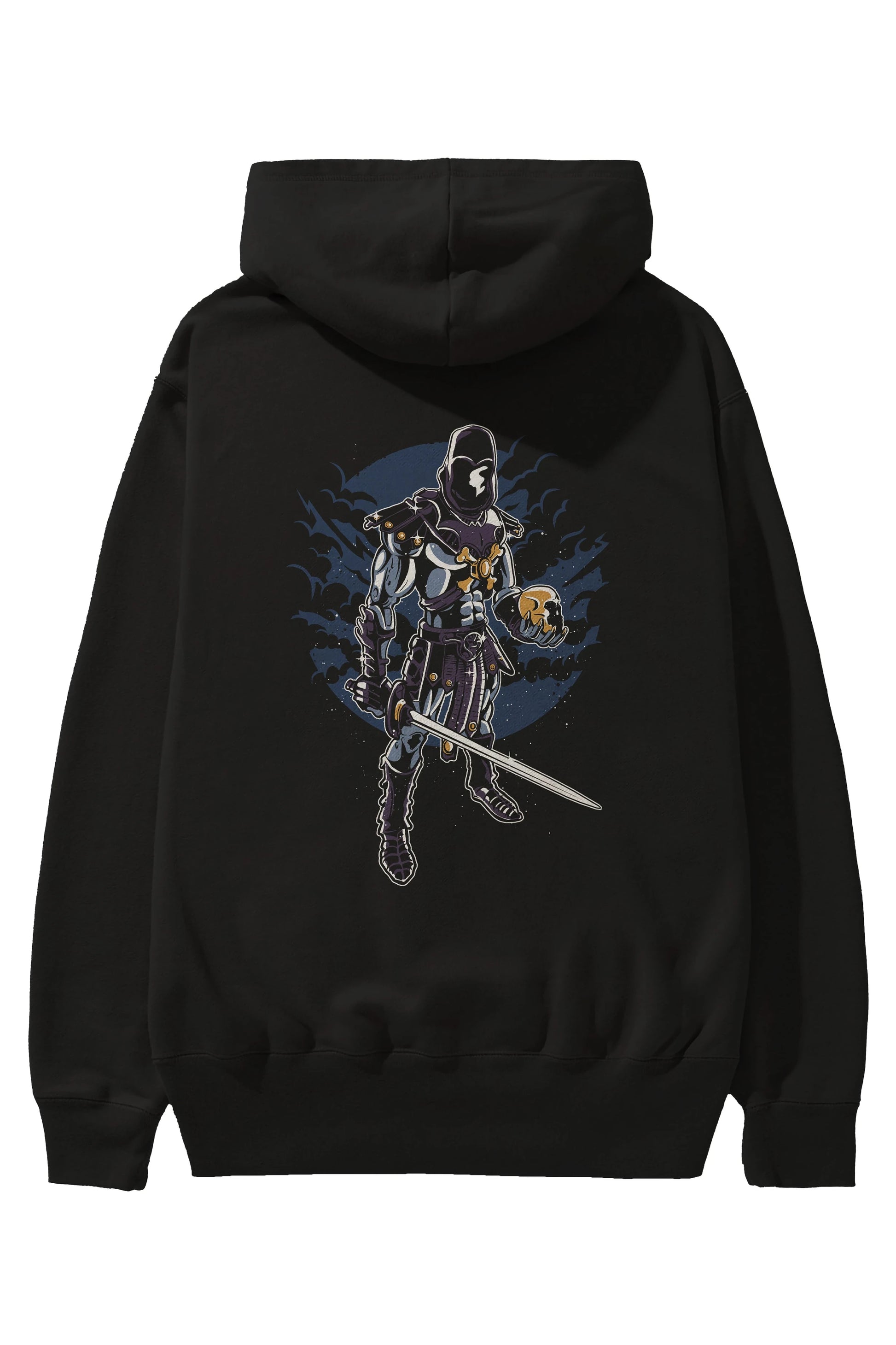 Skeleton King Arka Baskılı Hoodie Oversize Kapüşonlu Sweatshirt Erkek Kadın Unisex