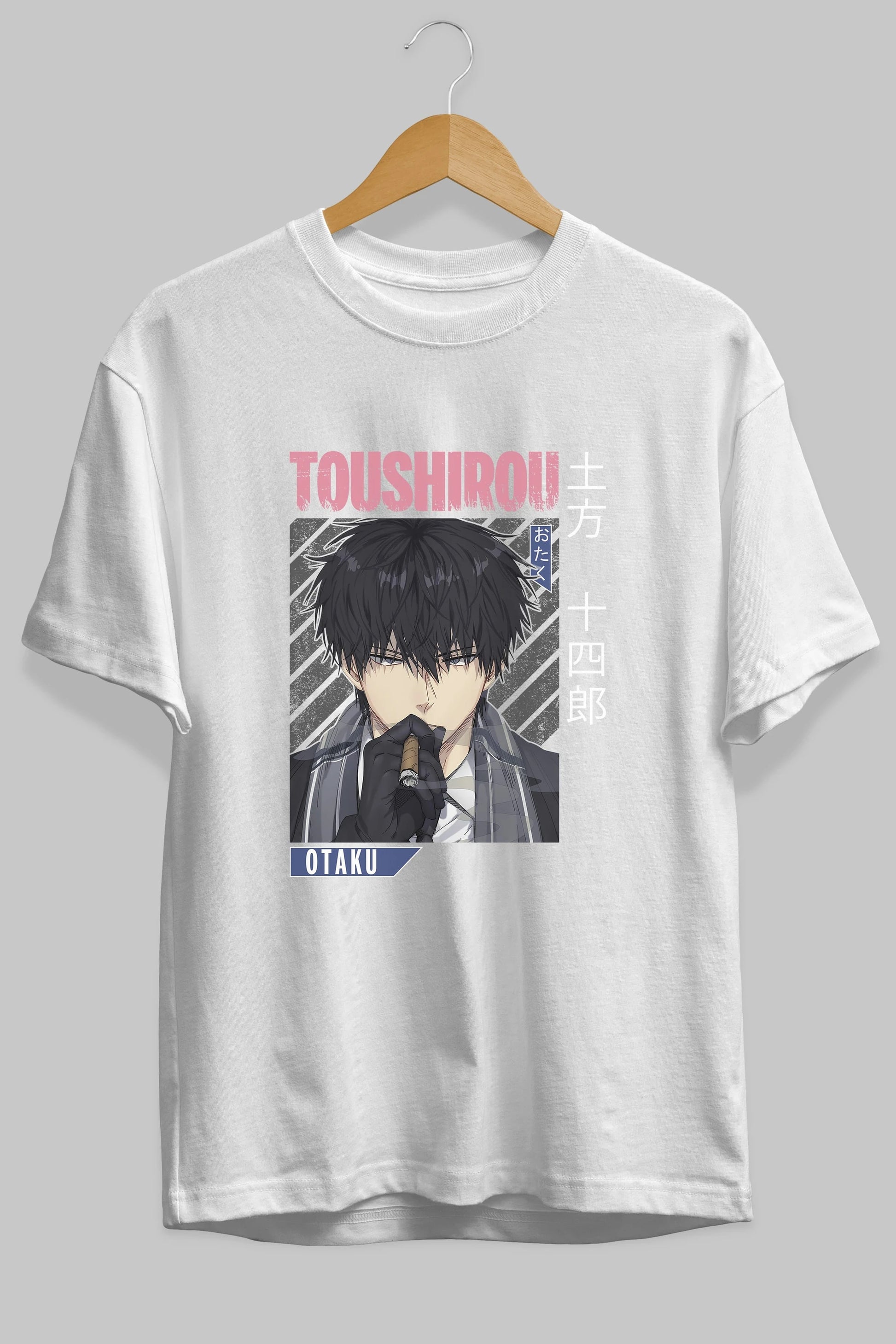 Toushirou Hijikata 2 Anime Ön Baskılı Oversize t-shirt %100 pamuk Erkek Kadın Unisex