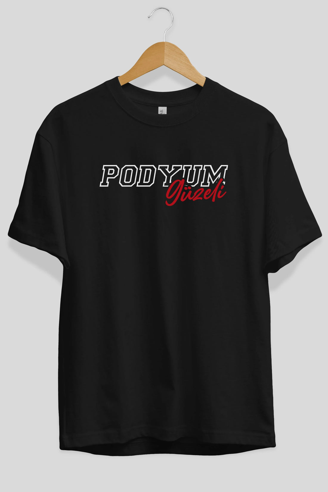 Podyum Güzeli Ön Baskılı Oversize t-shirt %100 pamuk Erkek Kadın Unisex
