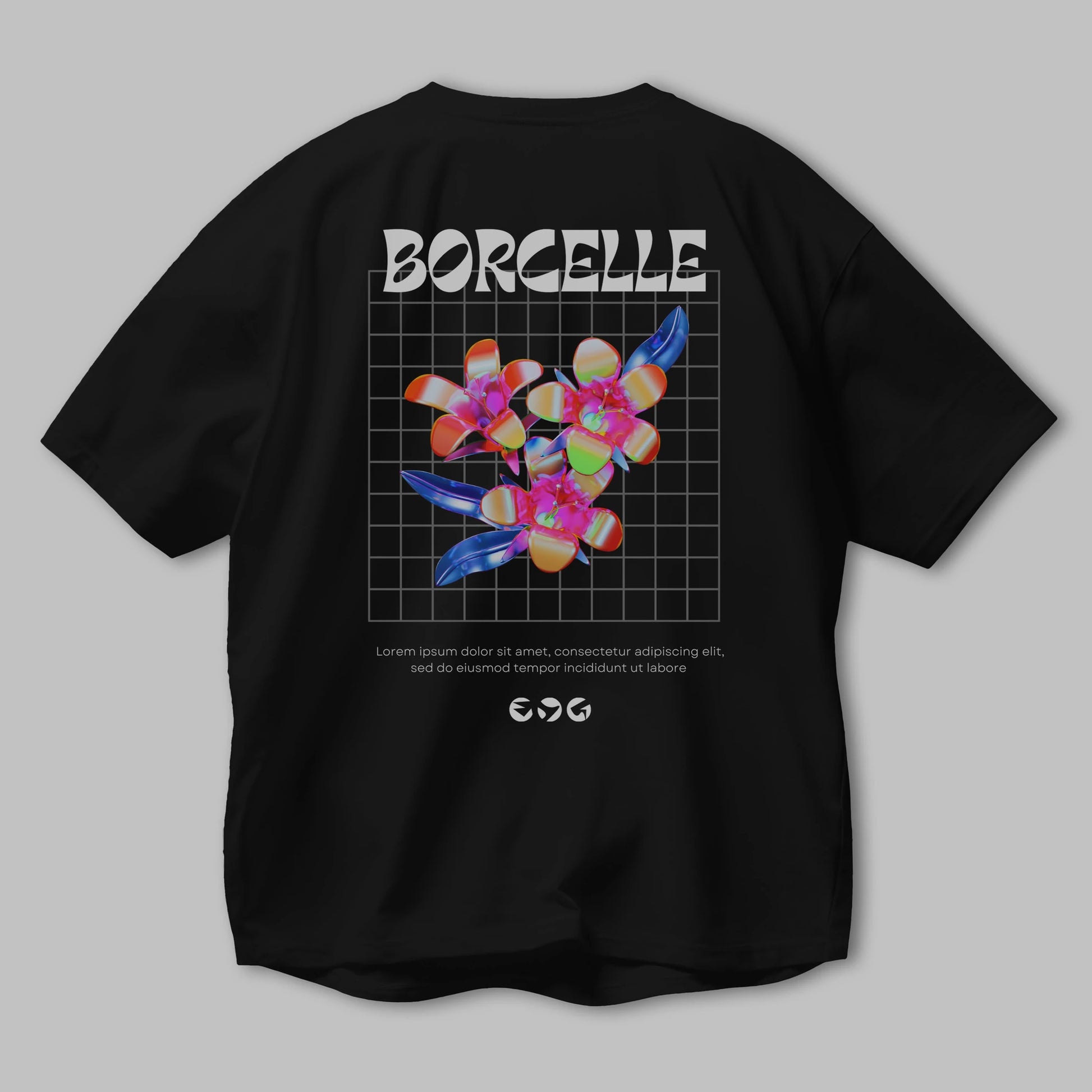 Borcelle Streetwear Arka Baskılı Oversize t-shirt Erkek Kadın Unisex