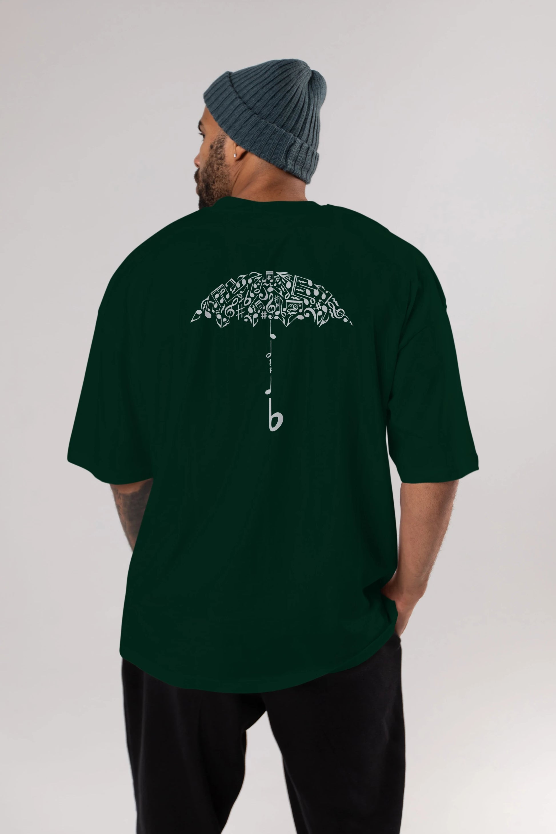 Sound Of Rain Arka Baskılı Oversize t-shirt %100 pamuk Erkek Kadın Unisex