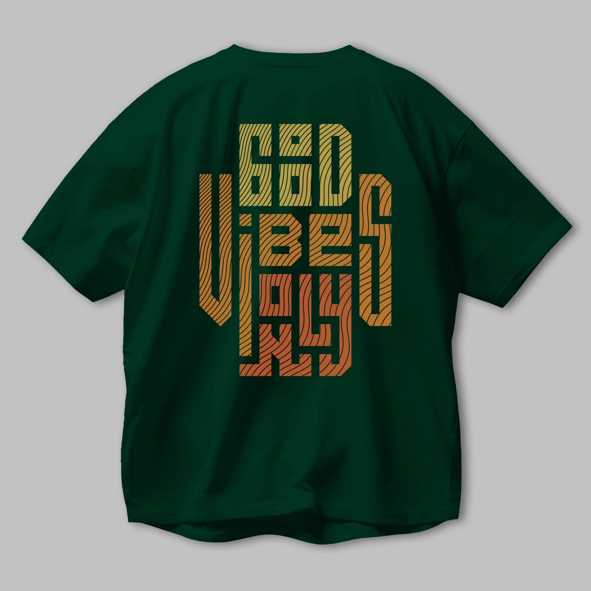 Good Vibes Only 2 Yazılı Arka Baskılı Oversize t-shirt Erkek Kadın Unisex
