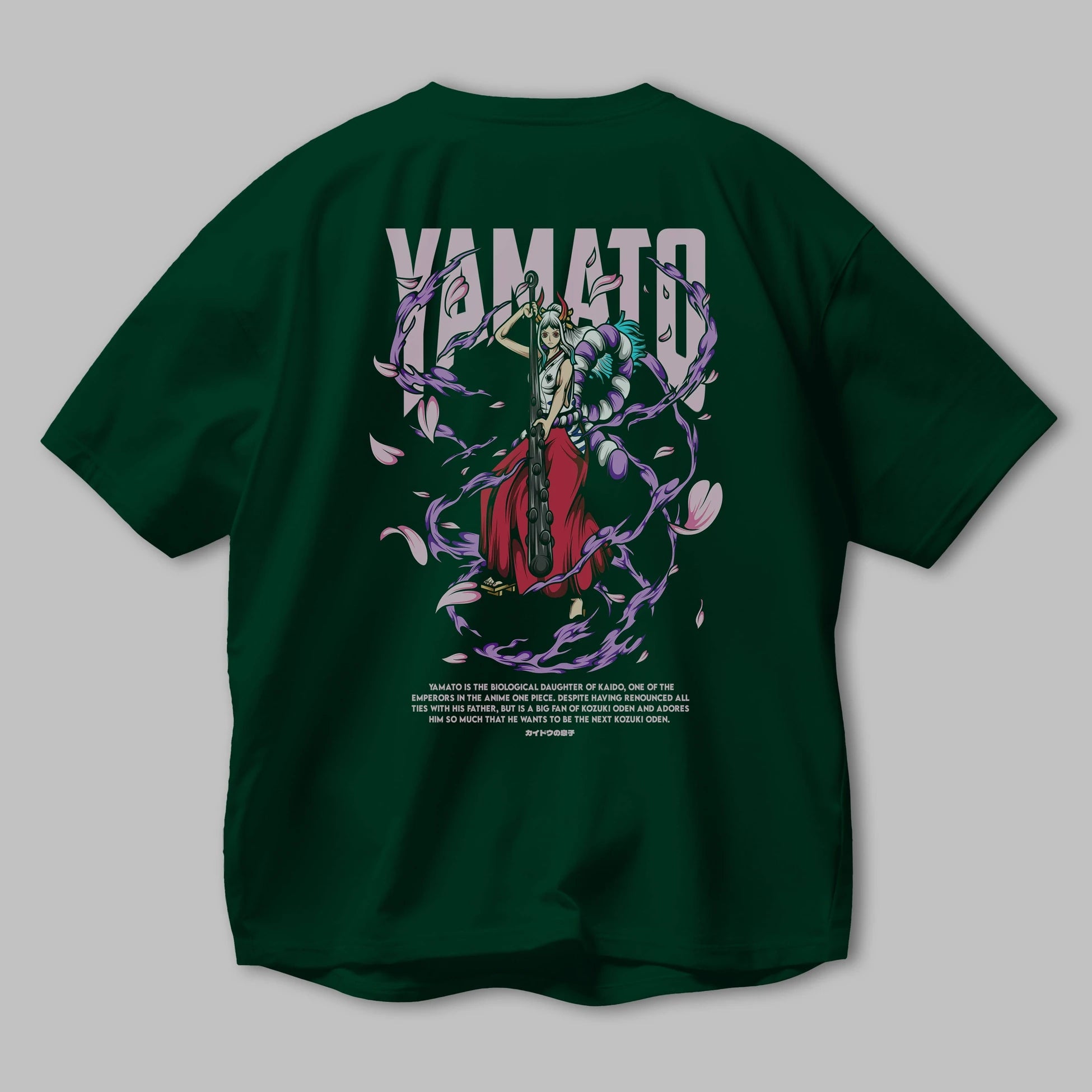 Yamato Anime Arka Baskılı Oversize t-shirt Erkek Kadın Unisex