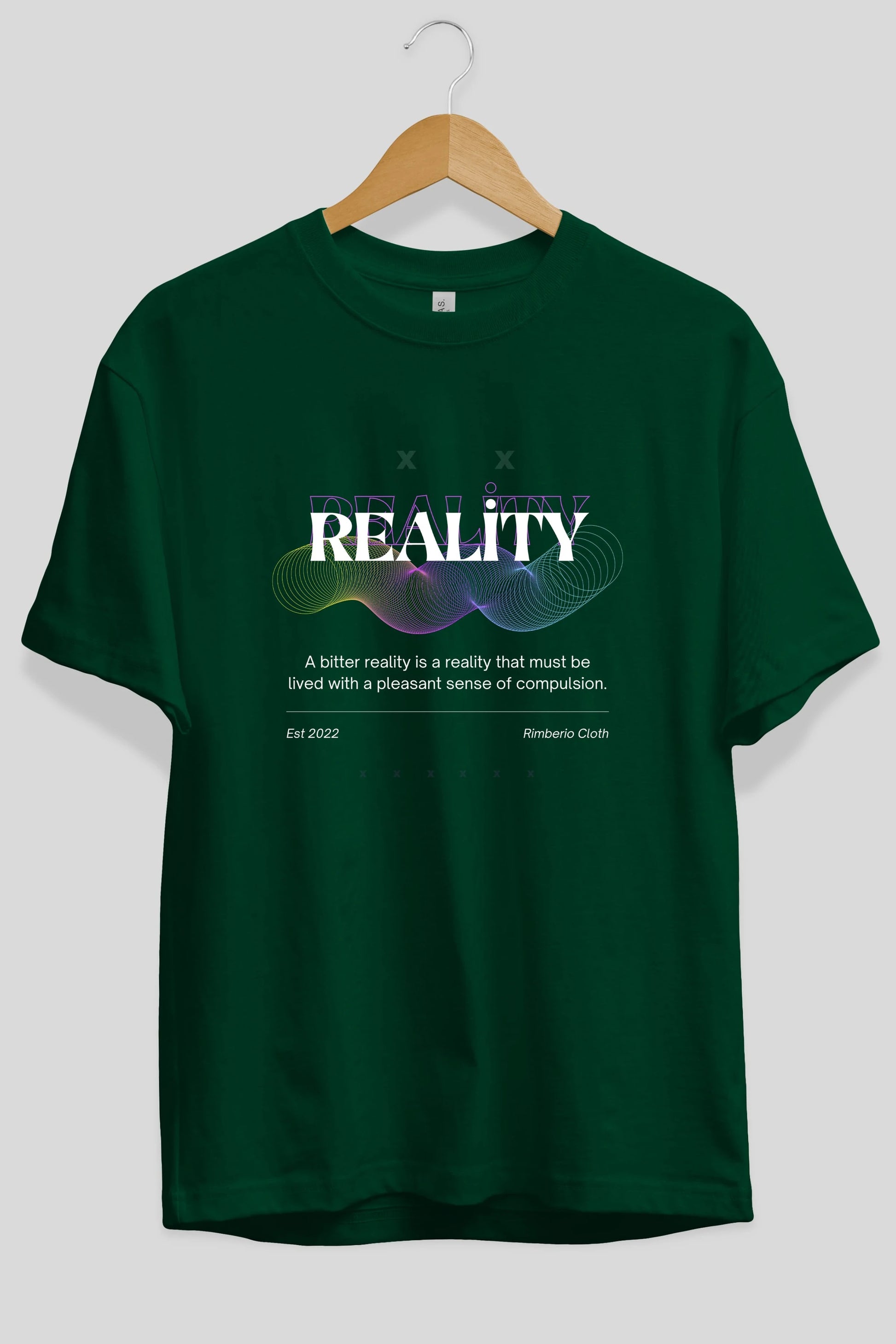 Reality 2 Ön Baskılı Oversize t-shirt Erkek Kadın Unisex