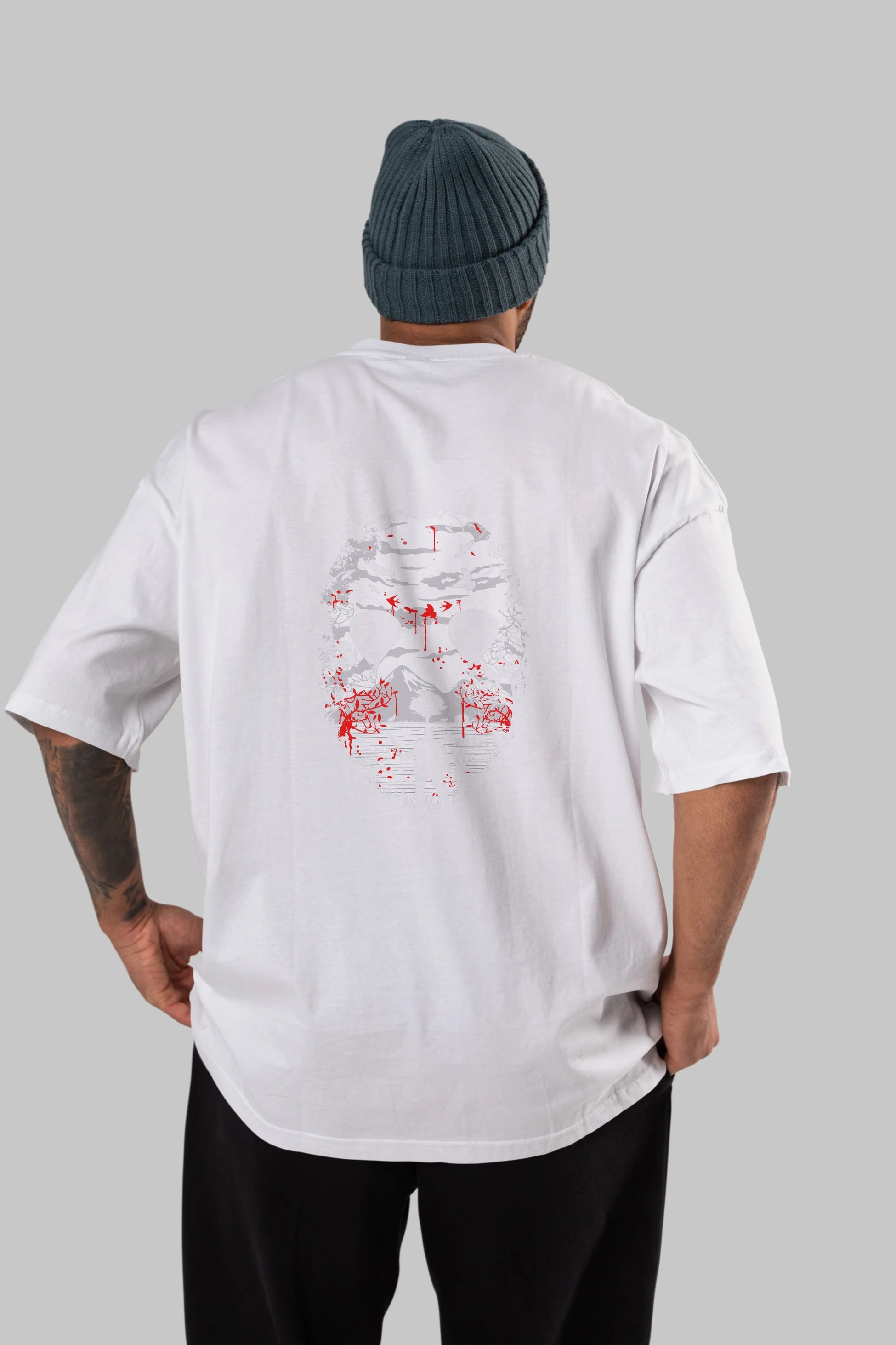 Crystal Lake Arka Baskılı Oversize t-shirt %100 pamuk Erkek Kadın Unisex