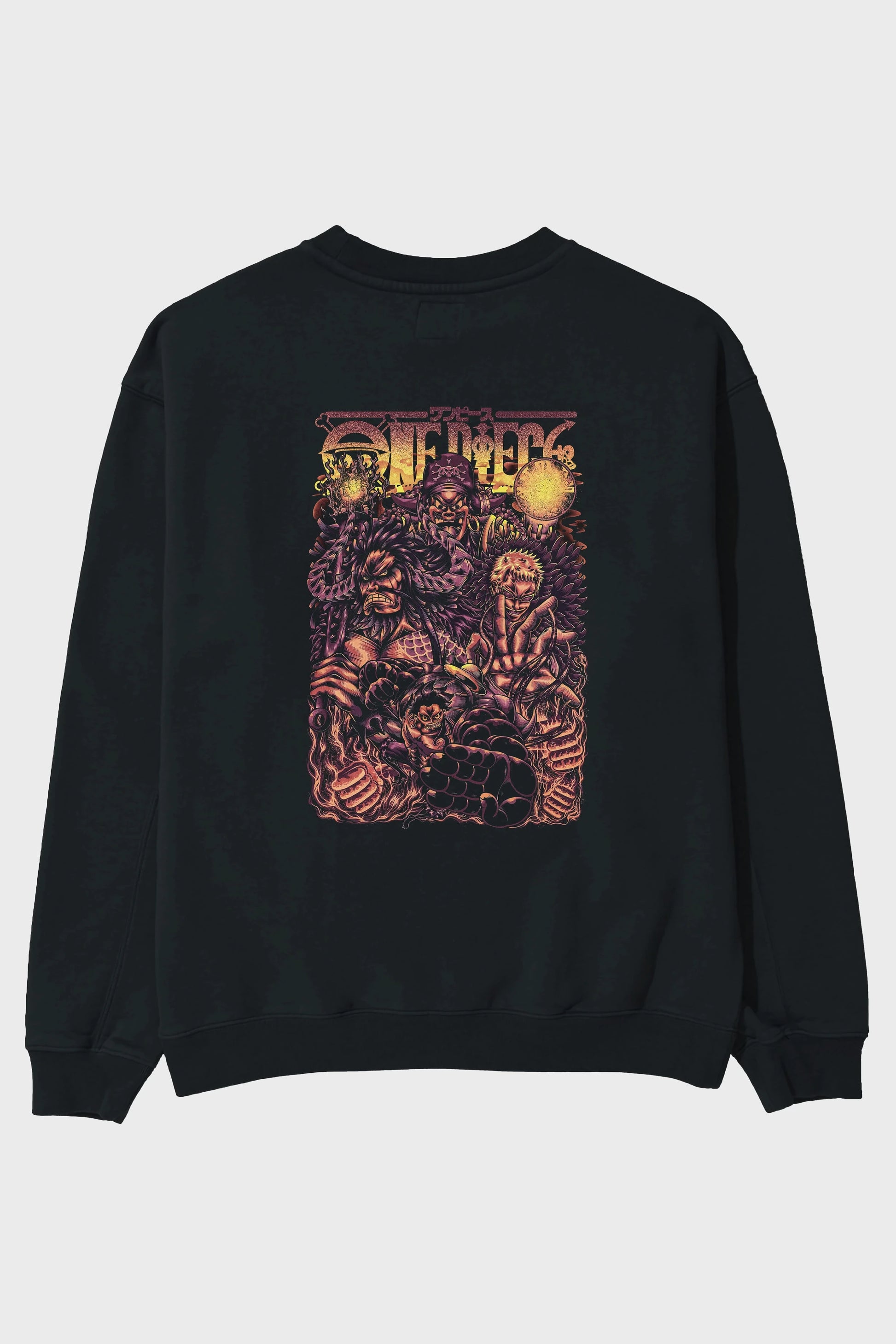 ONE PIECE Anime Arka Baskılı Oversize Sweatshirt Erkek Kadın Unisex