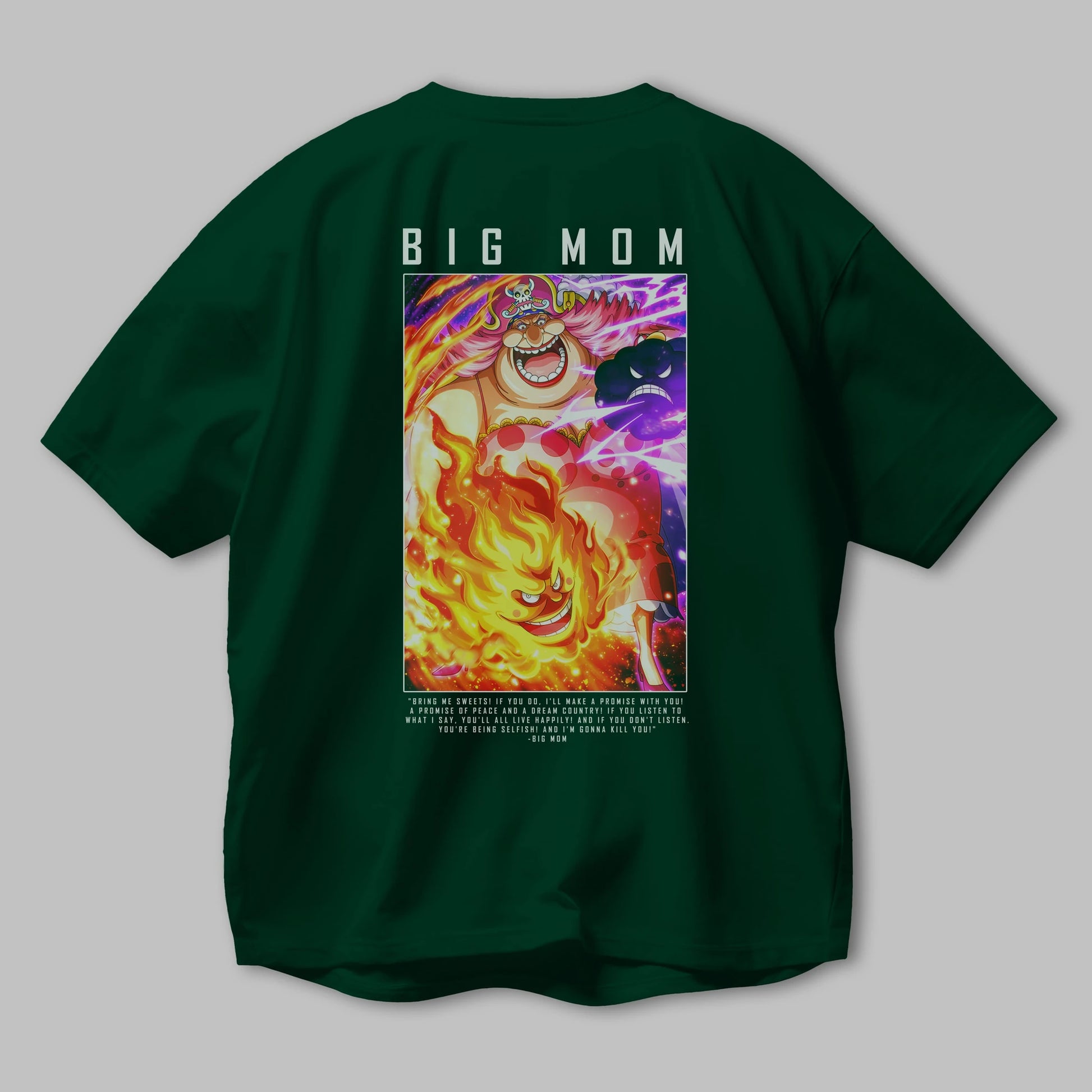 Charlotte Linlin Anime Arka Baskılı Oversize t-shirt Erkek Kadın Unisex %100 pamuk tişort