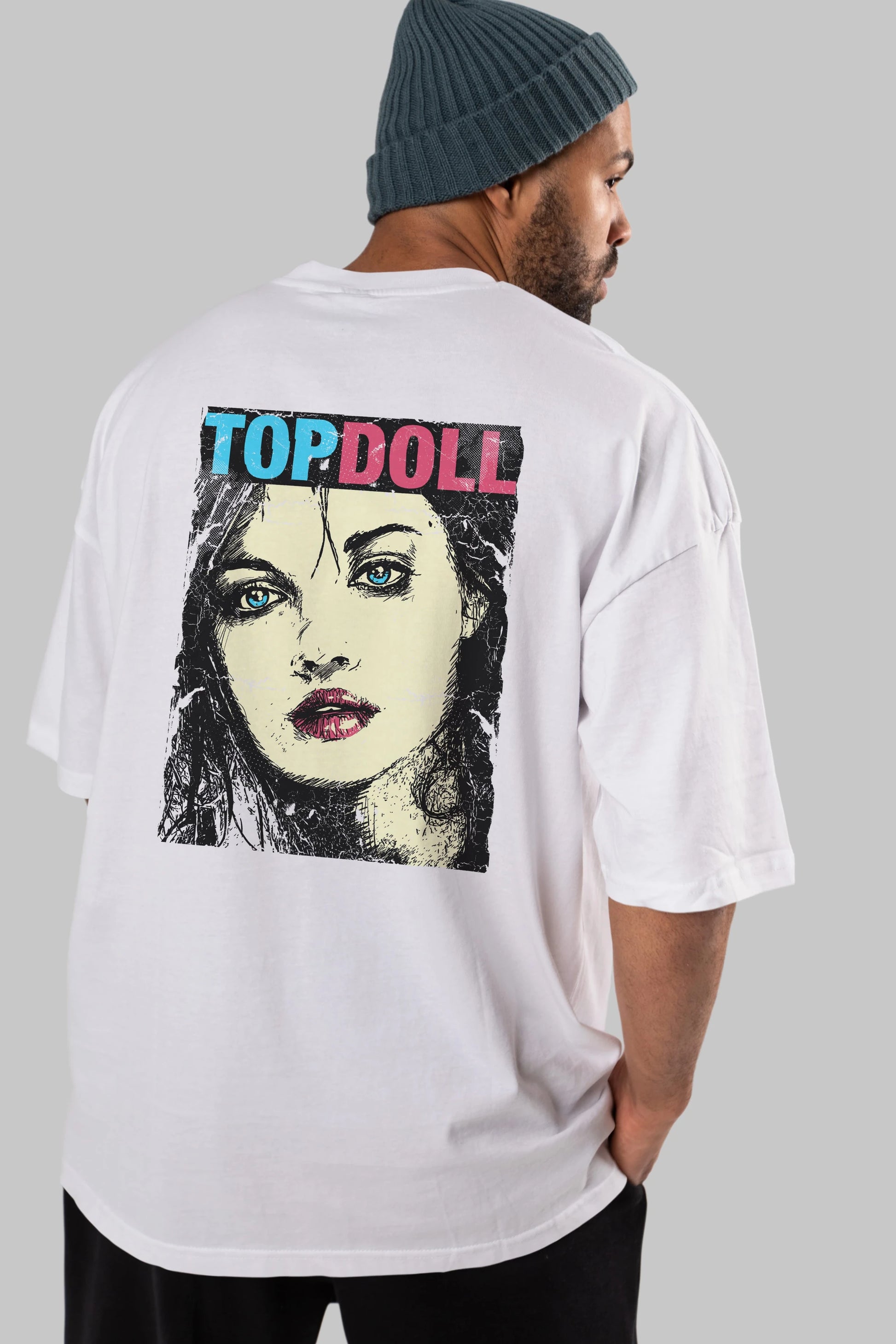 Topdoll Streetwear Arka Baskılı Oversize t-shirt Erkek Kadın Unisex