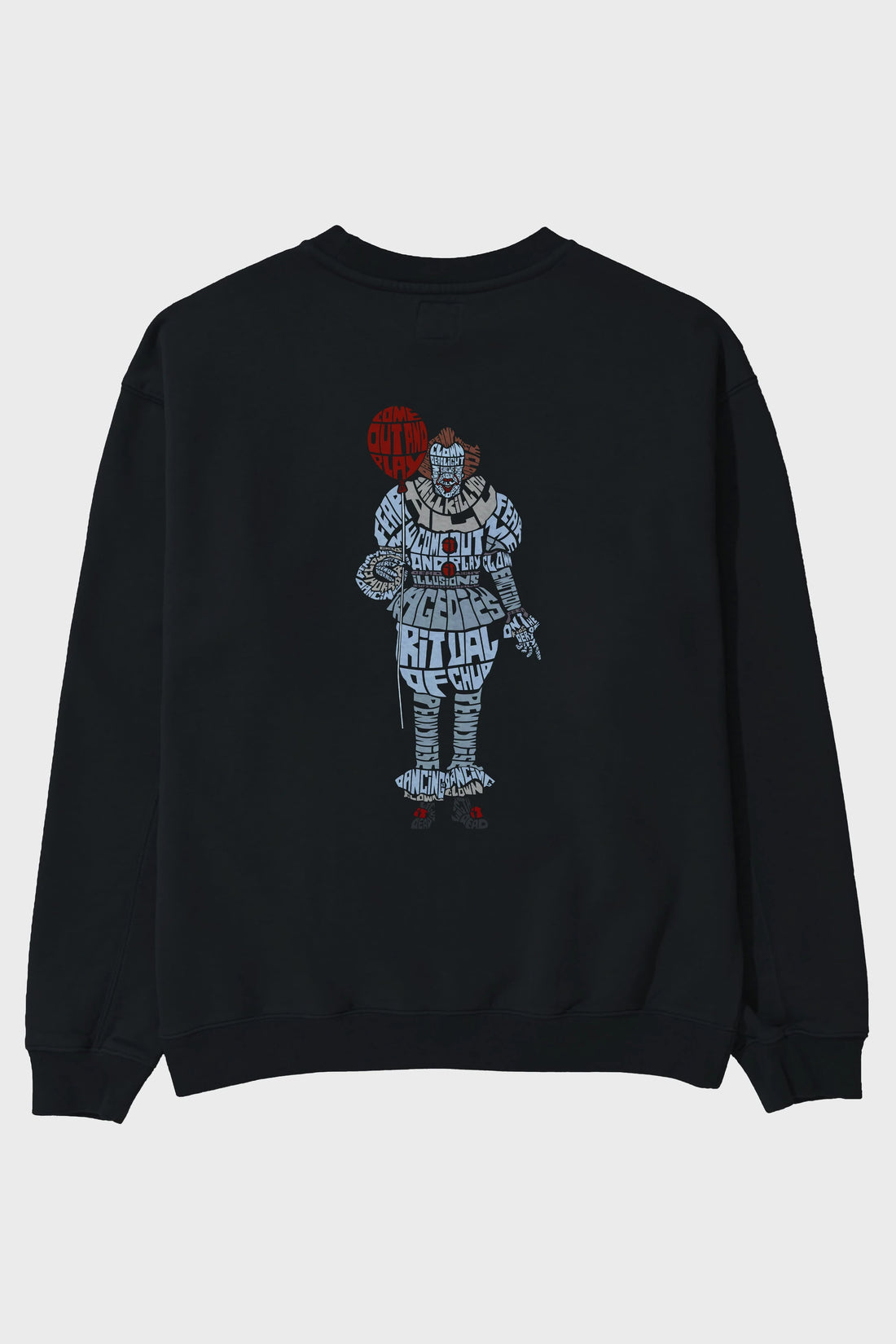 It Arka Baskılı Oversize Sweatshirt Erkek Kadın Unisex