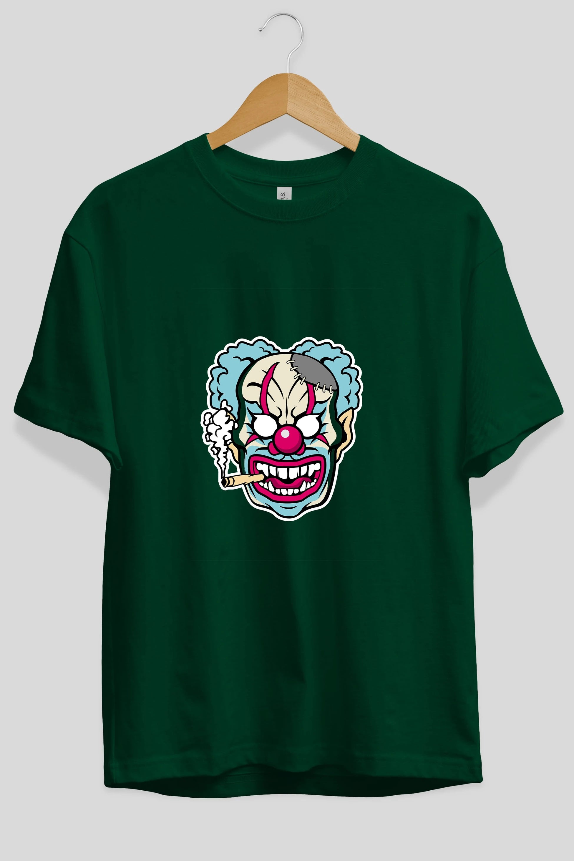 Clown Beast Ön Baskılı Oversize t-shirt Erkek Kadın Unisex %100 Pamuk tişort