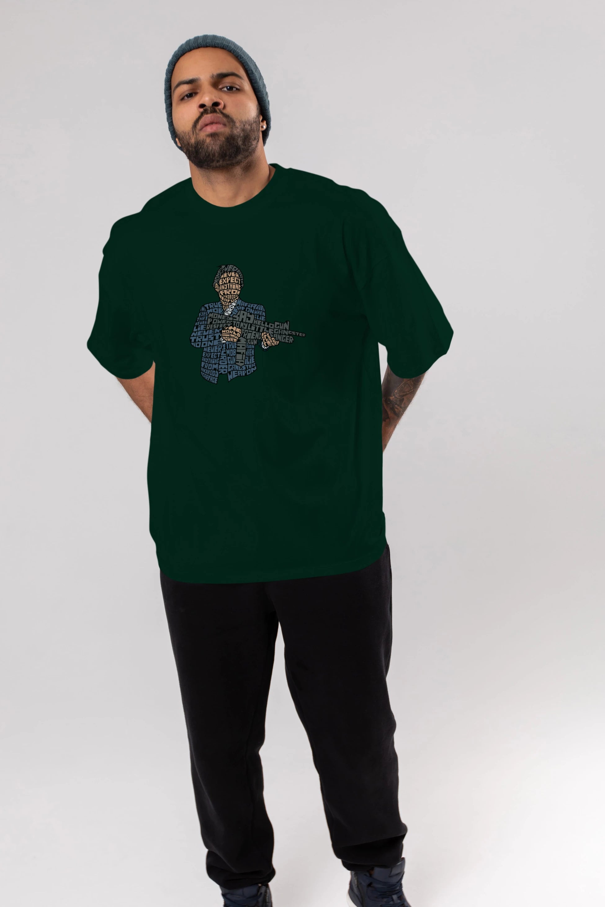 Mafia Ön Baskılı Oversize t-shirt %100 pamuk Erkek Kadın Unisex