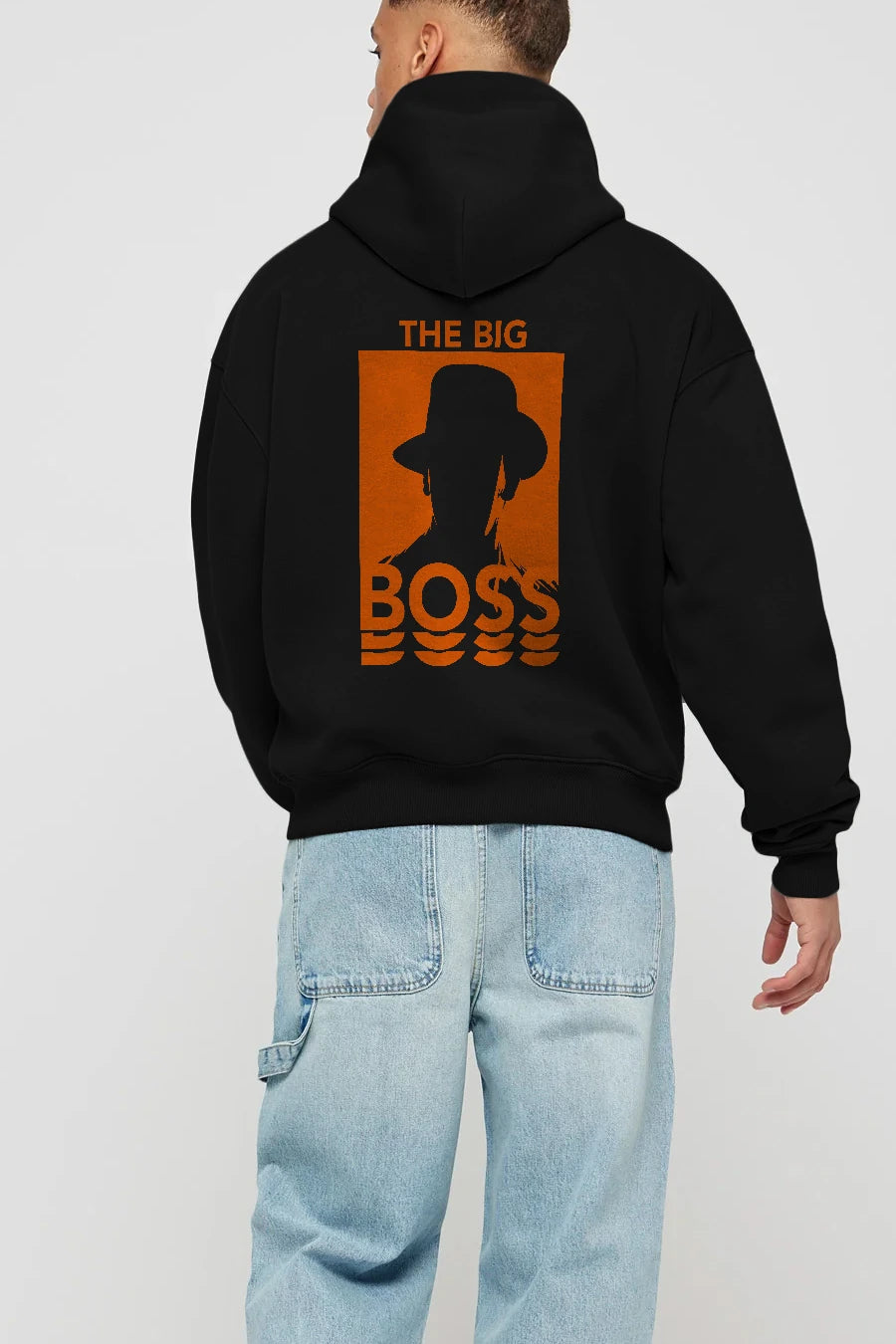 The Big Boss Arka Baskılı Hoodie Oversize Kapüşonlu Sweatshirt Erkek Kadın Unisex