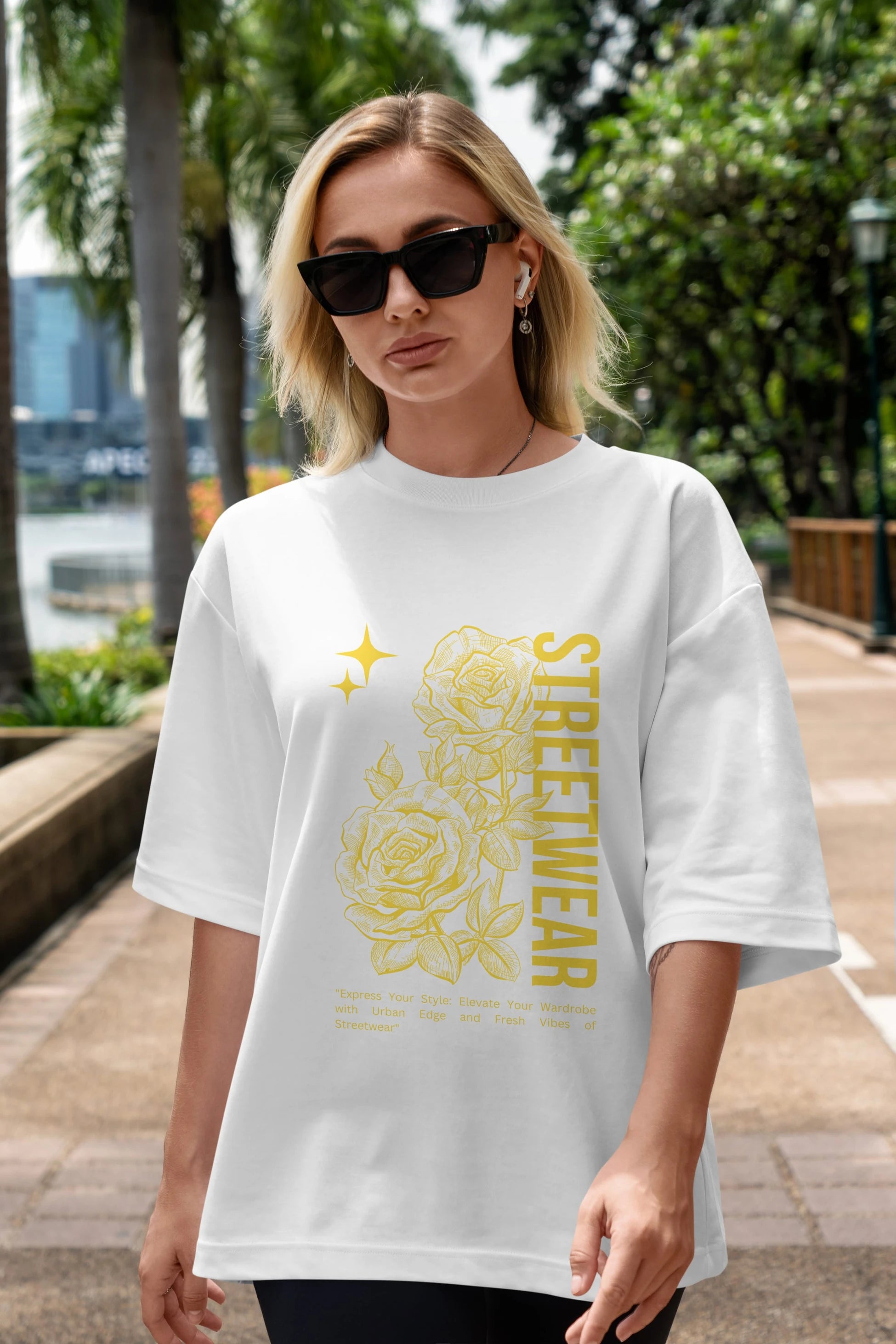Minimalist Streetwear Ön Baskılı Oversize t-shirt Erkek Kadın Unisex