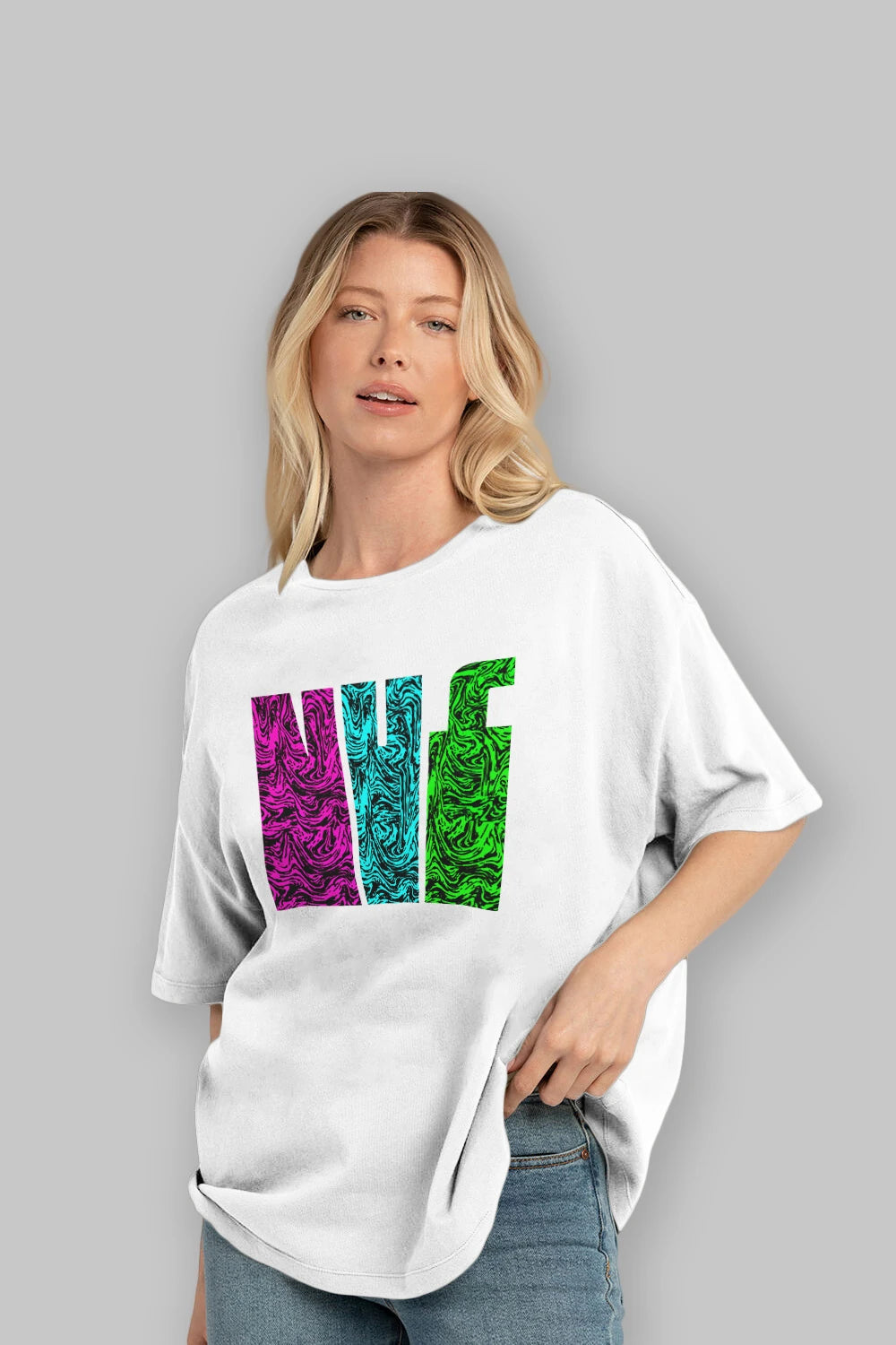 Urban Style Newyork Ön Baskılı Oversize t-shirt Erkek Kadın Unisex