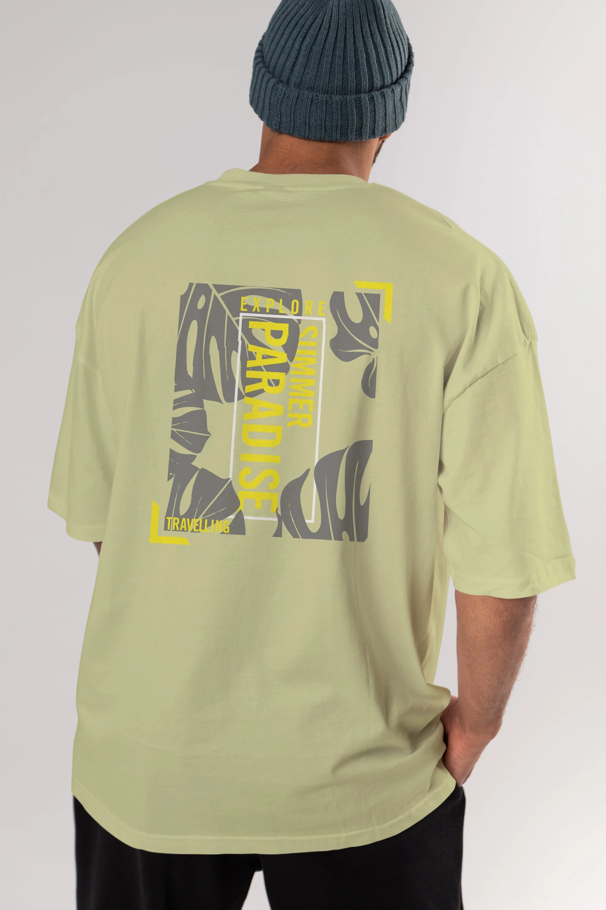 Explore Summer Arka Baskılı Oversize t-shirt Erkek Kadın Unisex