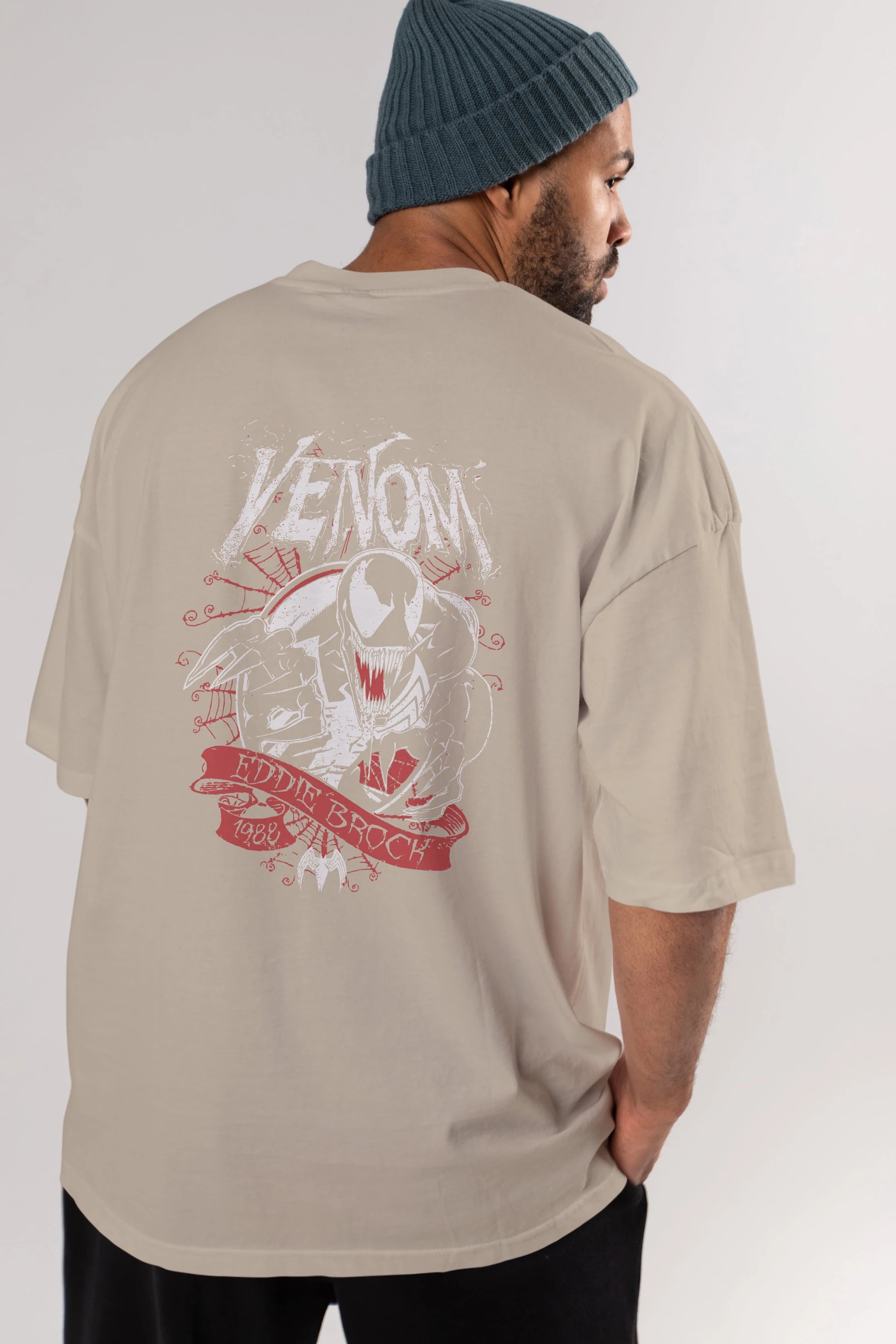 Venom (11) Arka Baskılı Oversize t-shirt Erkek Kadın Unisex %100 Pamuk Bisiklet Yaka tişort