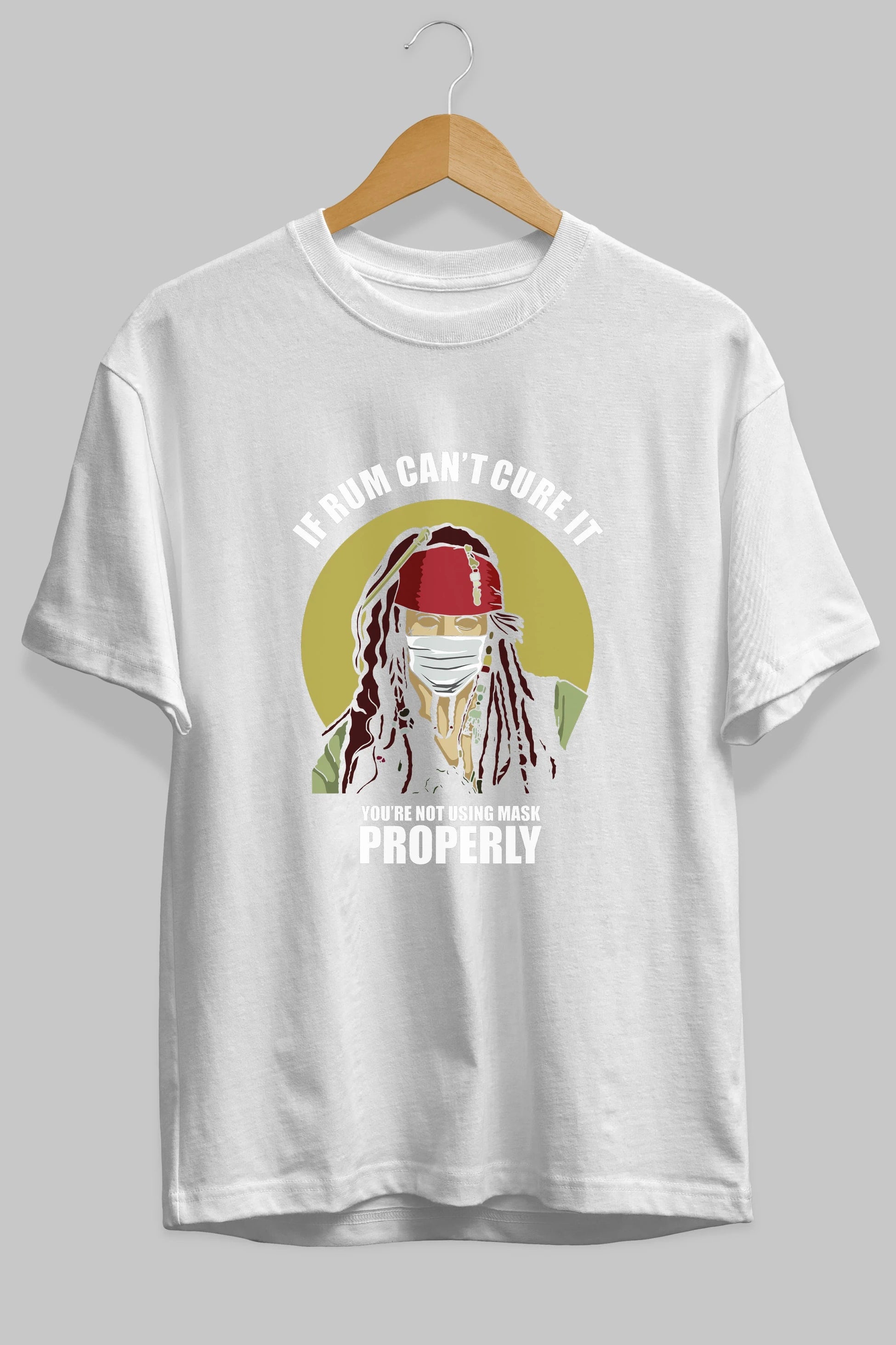 Pirates Maker Ön Baskılı Oversize t-shirt Erkek Kadın Unisex %100 Pamuk tişort