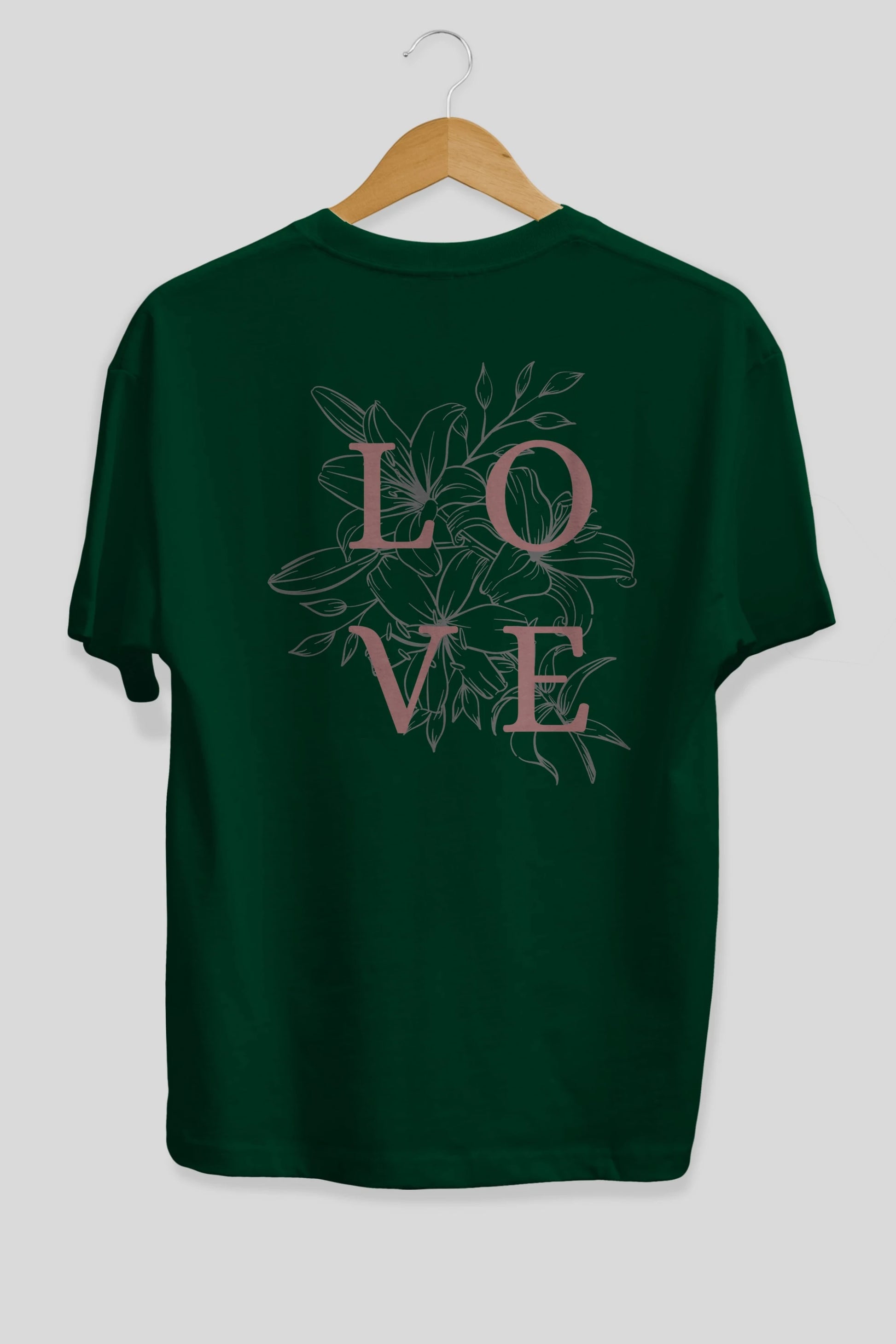 Love Yazılı Arka Baskılı Oversize t-shirt Erkek Kadın Unisex