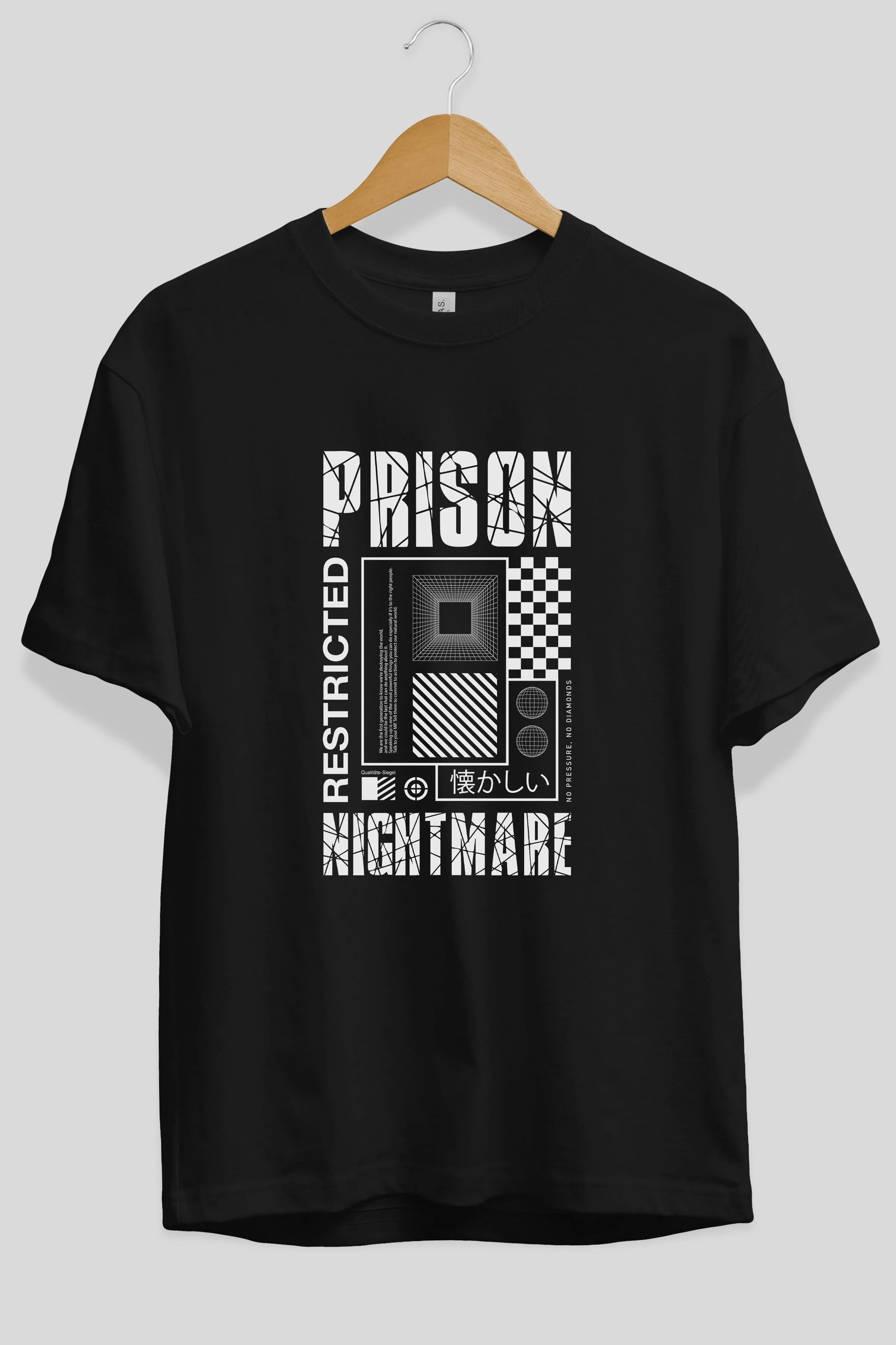 Prison Nightmare Ön Baskılı Oversize t-shirt Erkek Kadın Unisex