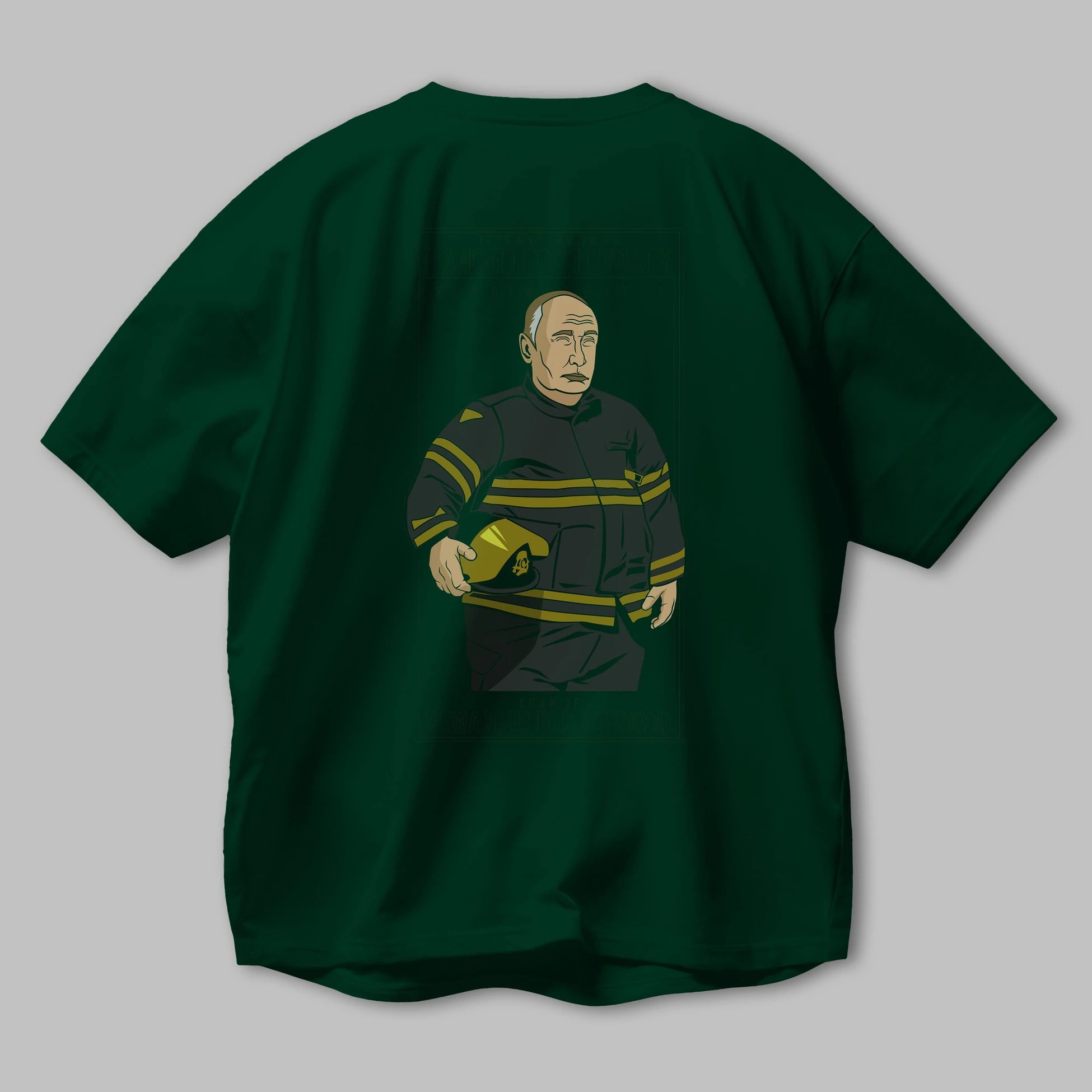 Putin Fireman Arka Baskılı Oversize t-shirt Erkek Kadın Unisex %100 Pamuk tişort