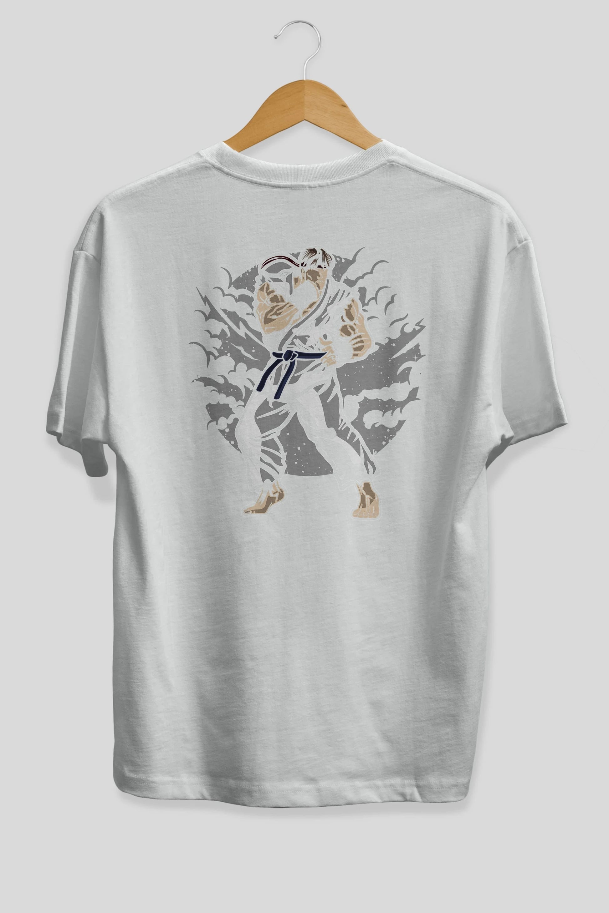 RYU Arka Baskılı Oversize t-shirt Erkek Kadın Unisex %100 Pamuk