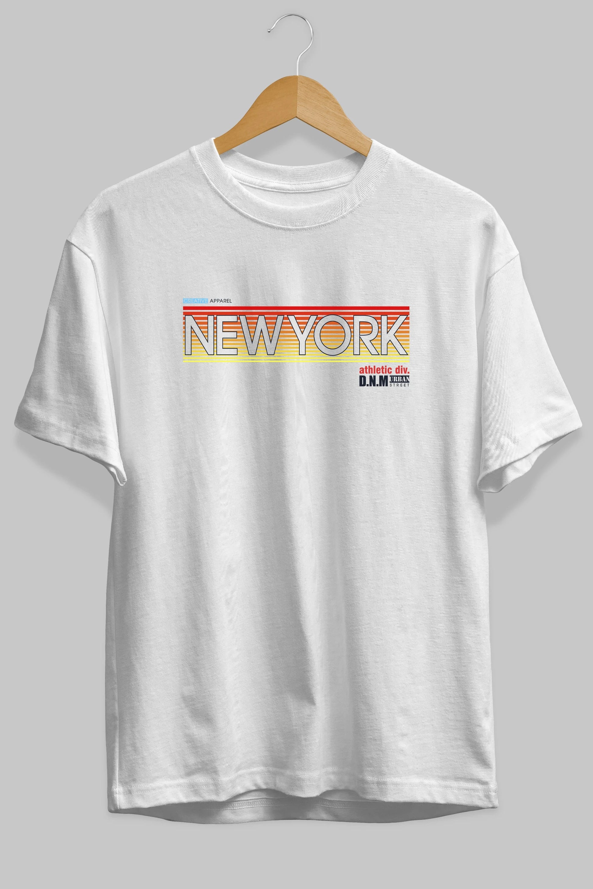 New York Denim Ön Baskılı Oversize t-shirt Erkek Kadın Unisex